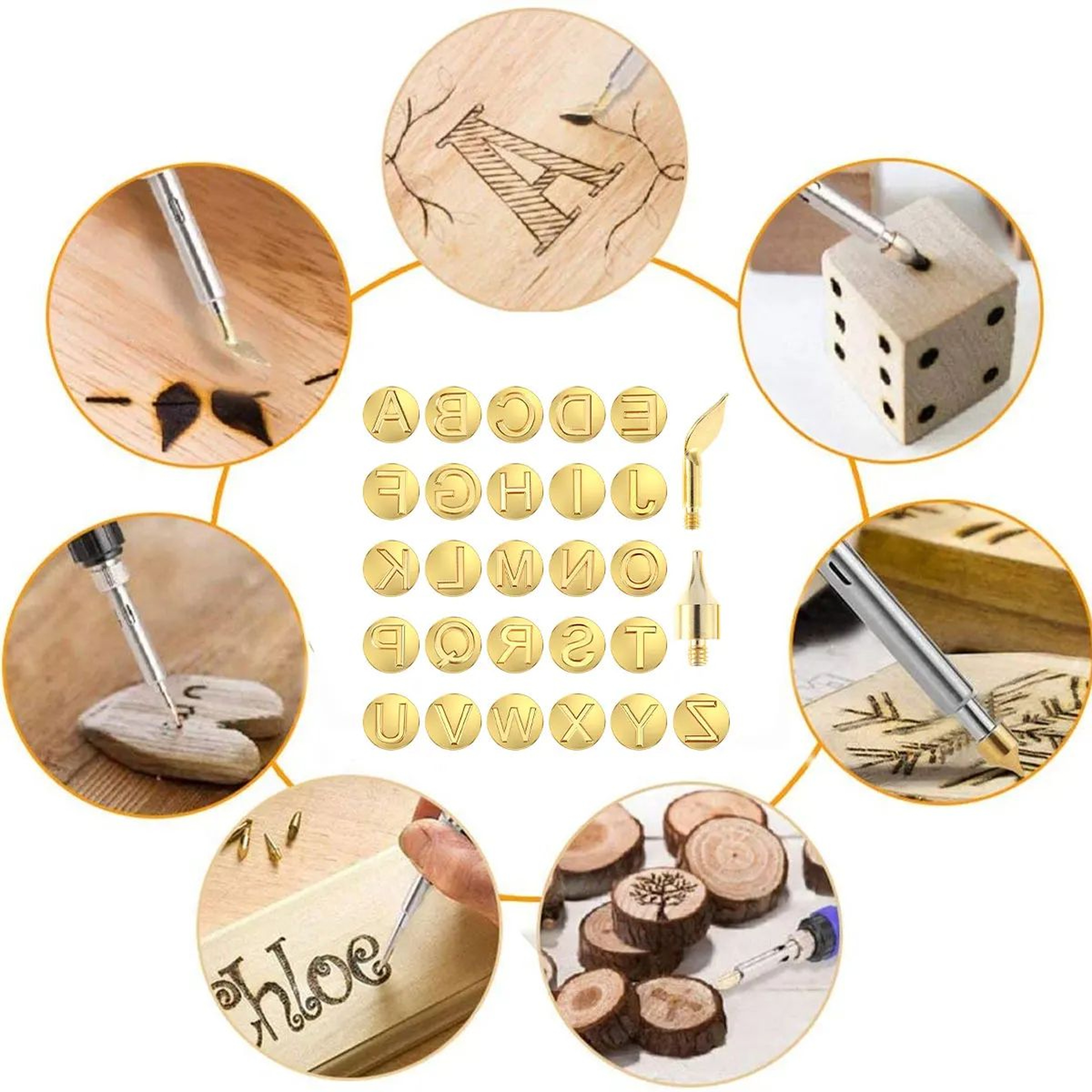 28 Piece Wood Burning Letter Tips Set For Branding And Personalized Craft Projects 2