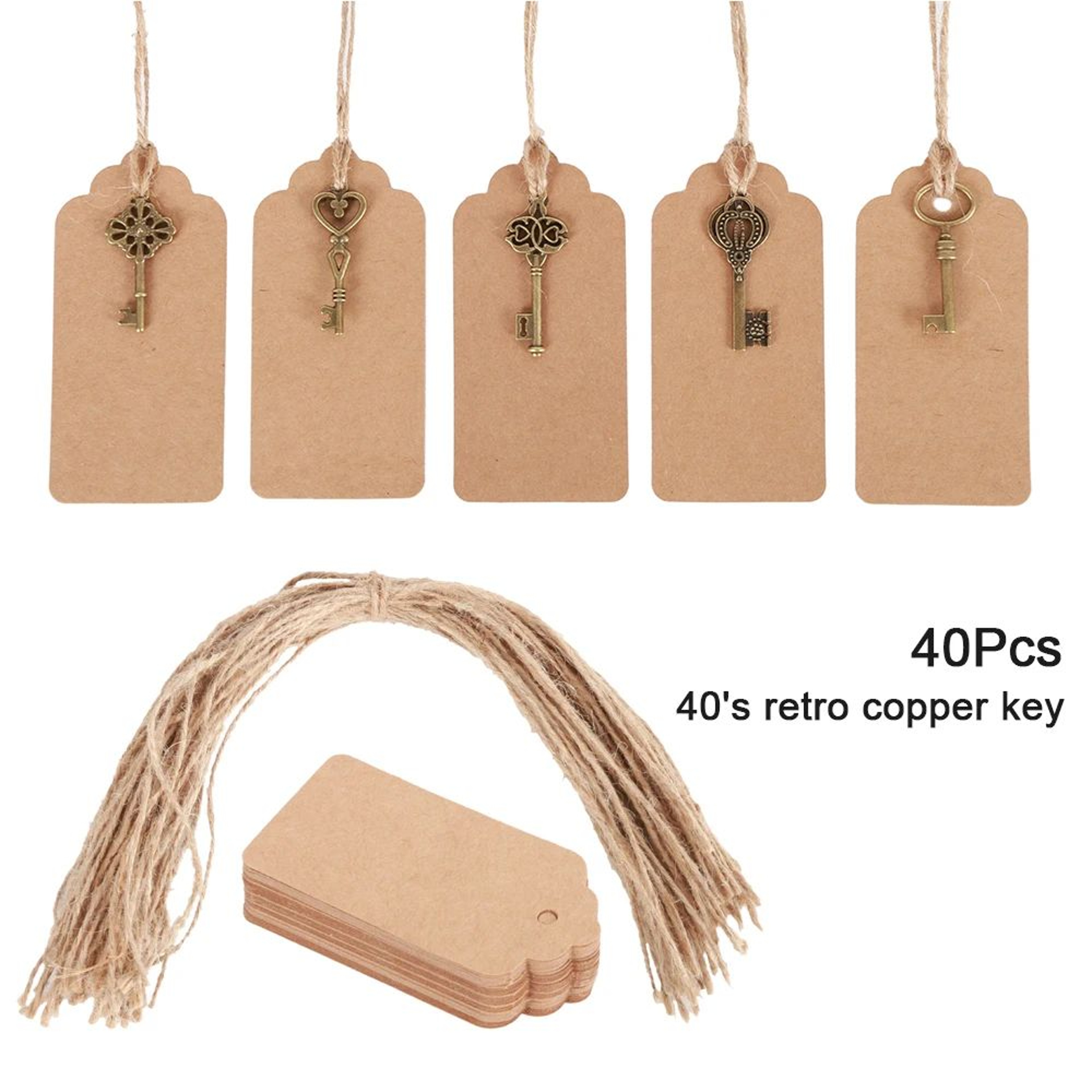 Vintage Skeleton Key Bottle Opener Wedding Favors Set With Personalized Cards 40 Pack 1