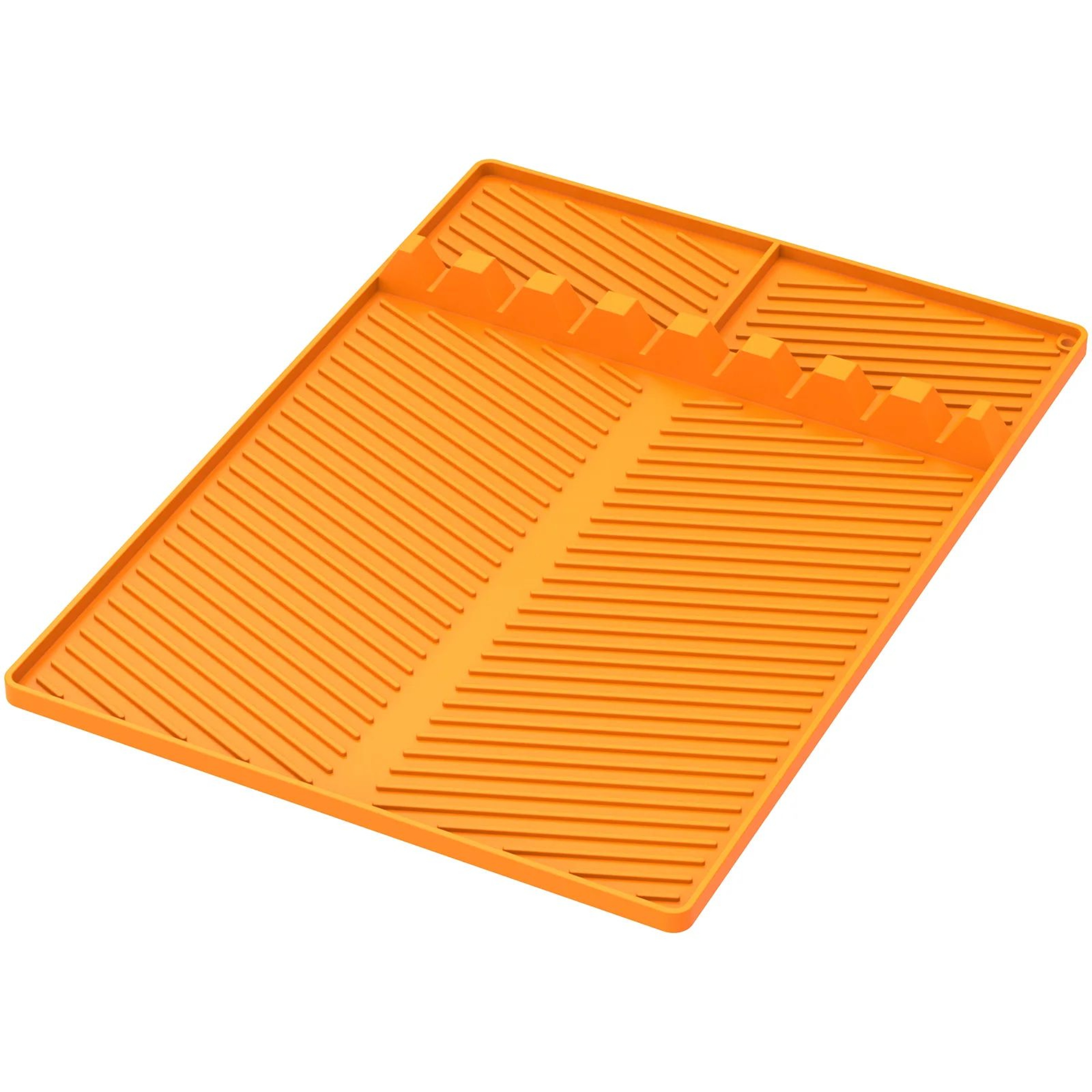 Premium Grill Side Shelf Mat Heat Resistant Silicone Griddle Tool Mat With 8 Slot BBQ Utensil Holde 6