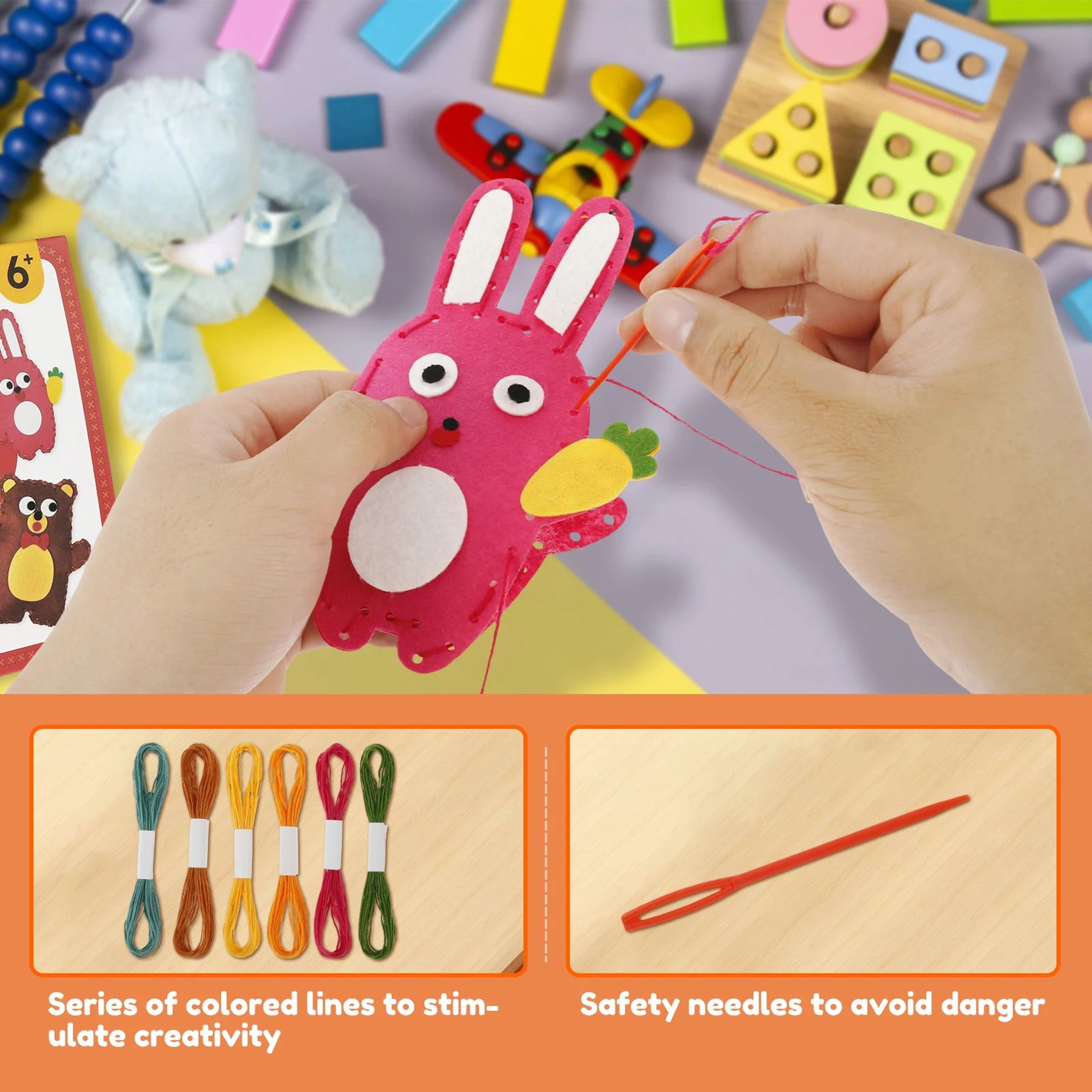 Cute Animal Sewing Kit For Kids DIY Kids Craft Kit Beginner DIY Sewing Kit 1
