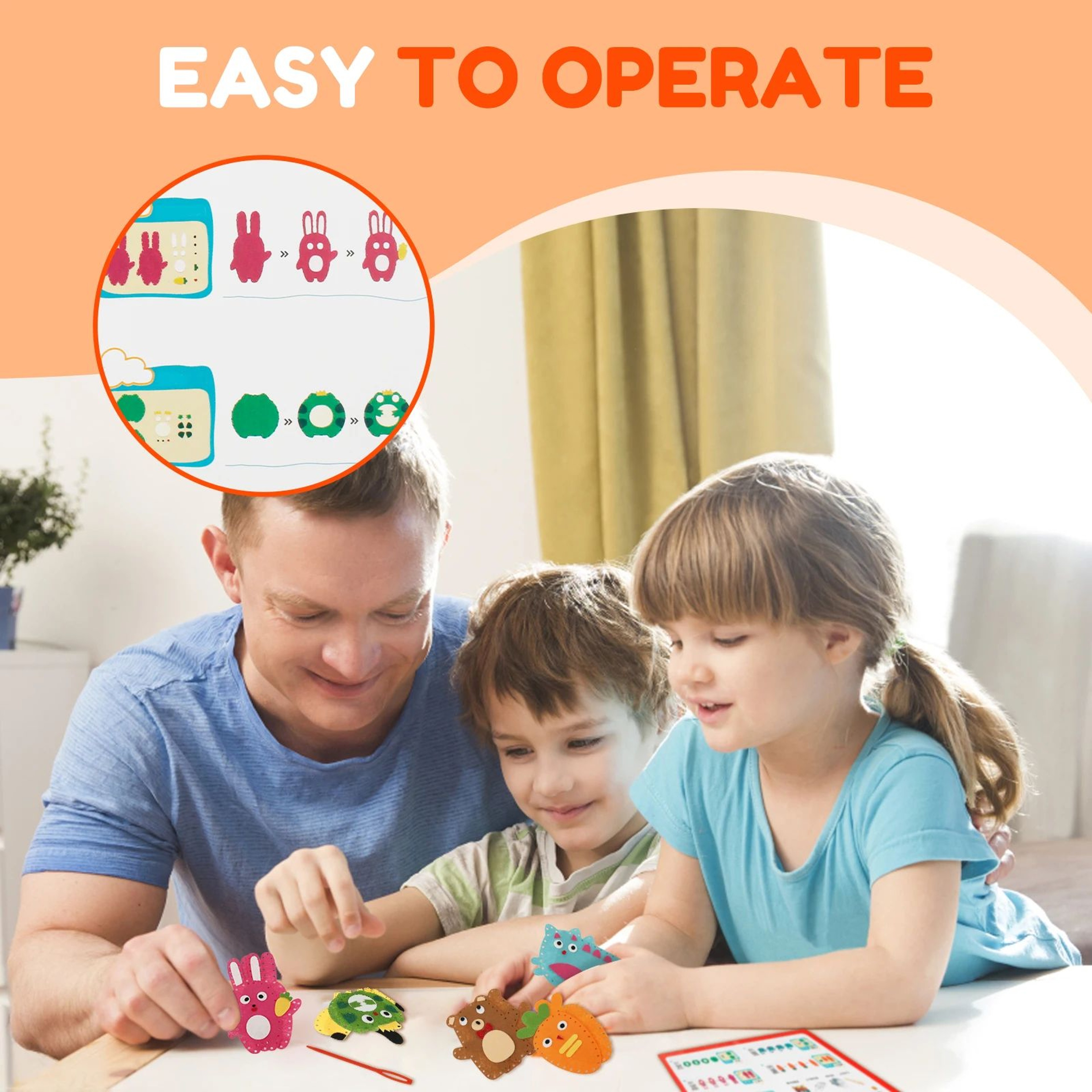 Cute Animal Sewing Kit For Kids DIY Kids Craft Kit Beginner DIY Sewing Kit 5