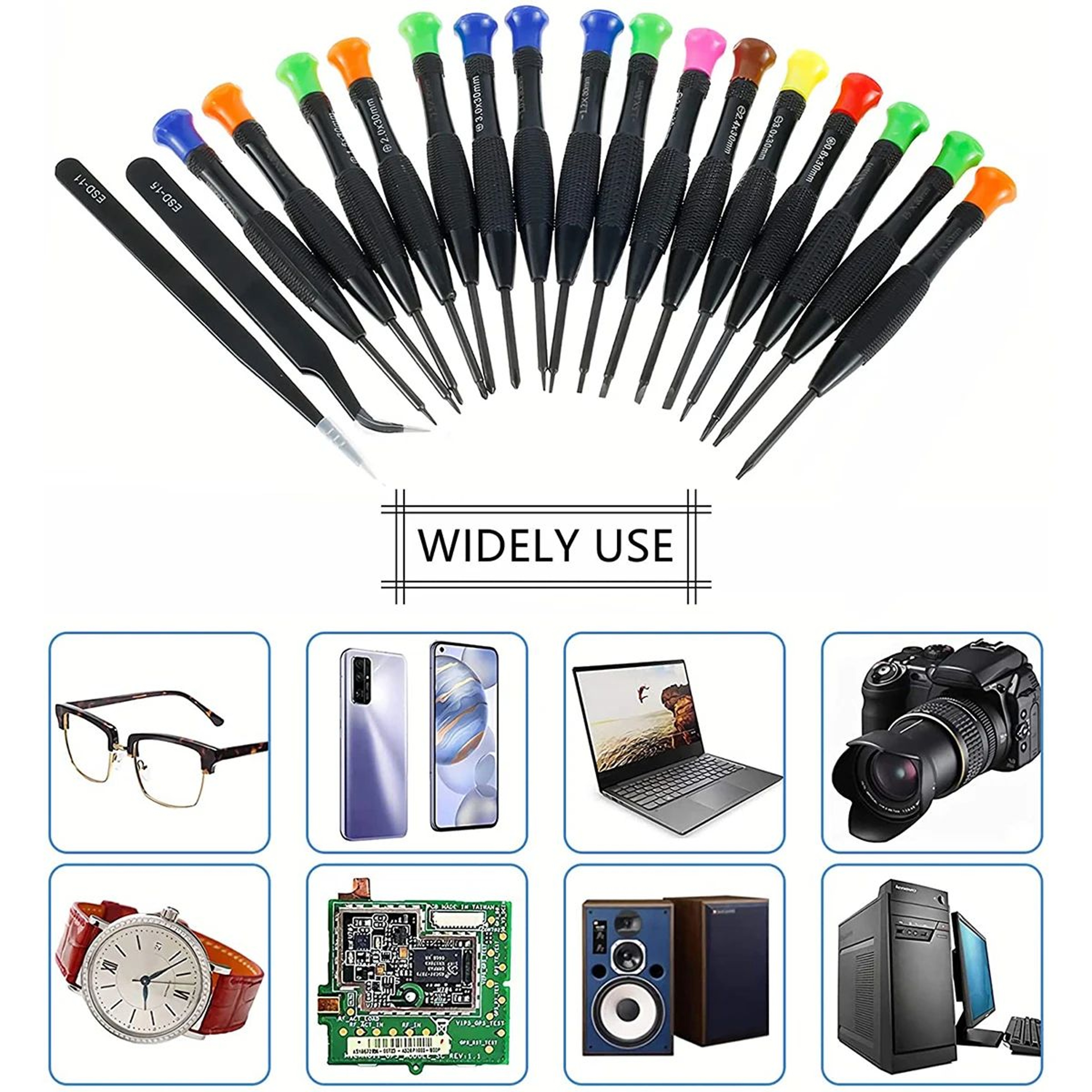 Magnetic Precision Screwdriver Set Mini Repair Tool Kit For Phone Watch Eyeglasses Electronics 2