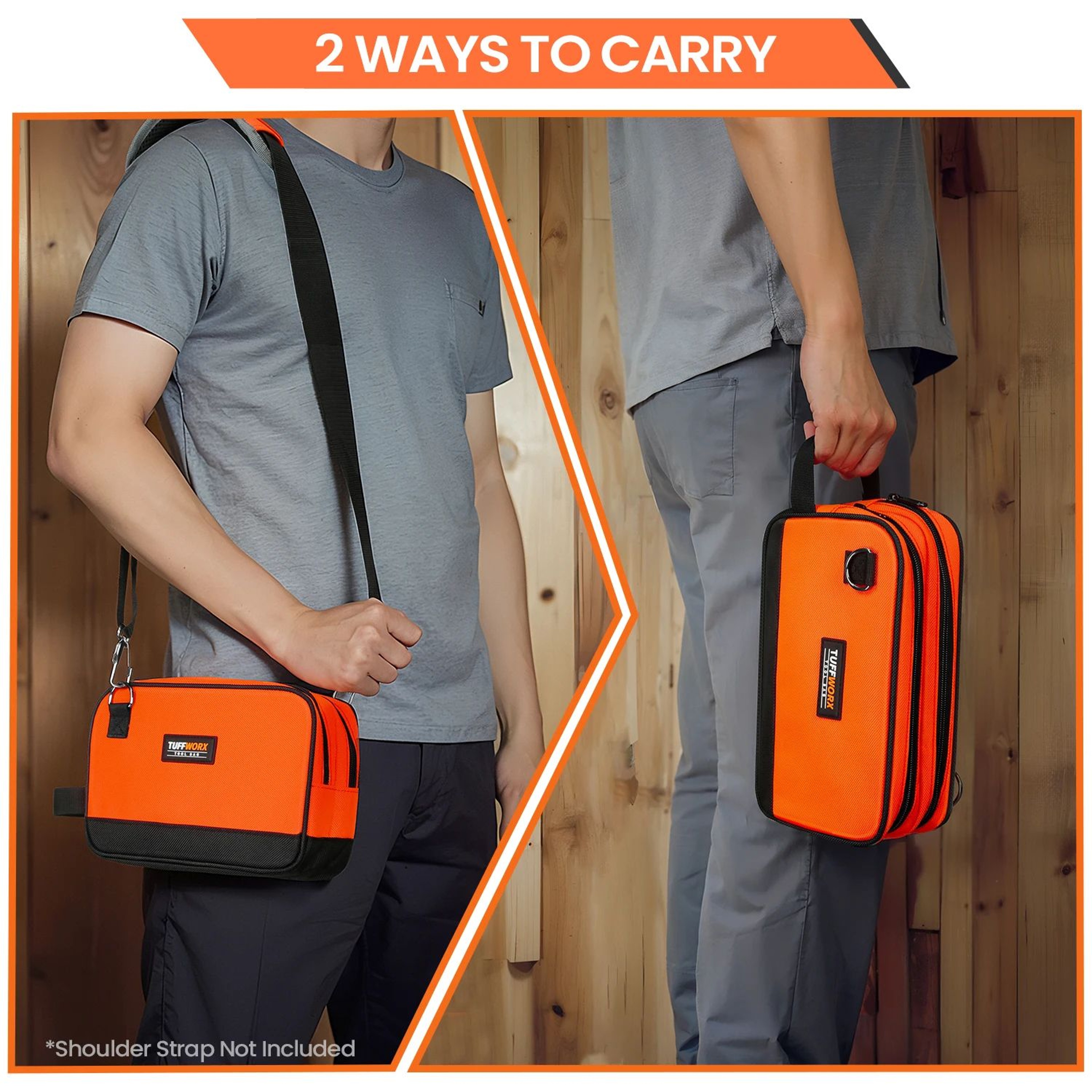 Compact Tool Bag Double Zip Tool Pouch Portable Utility Tool Organizer 0
