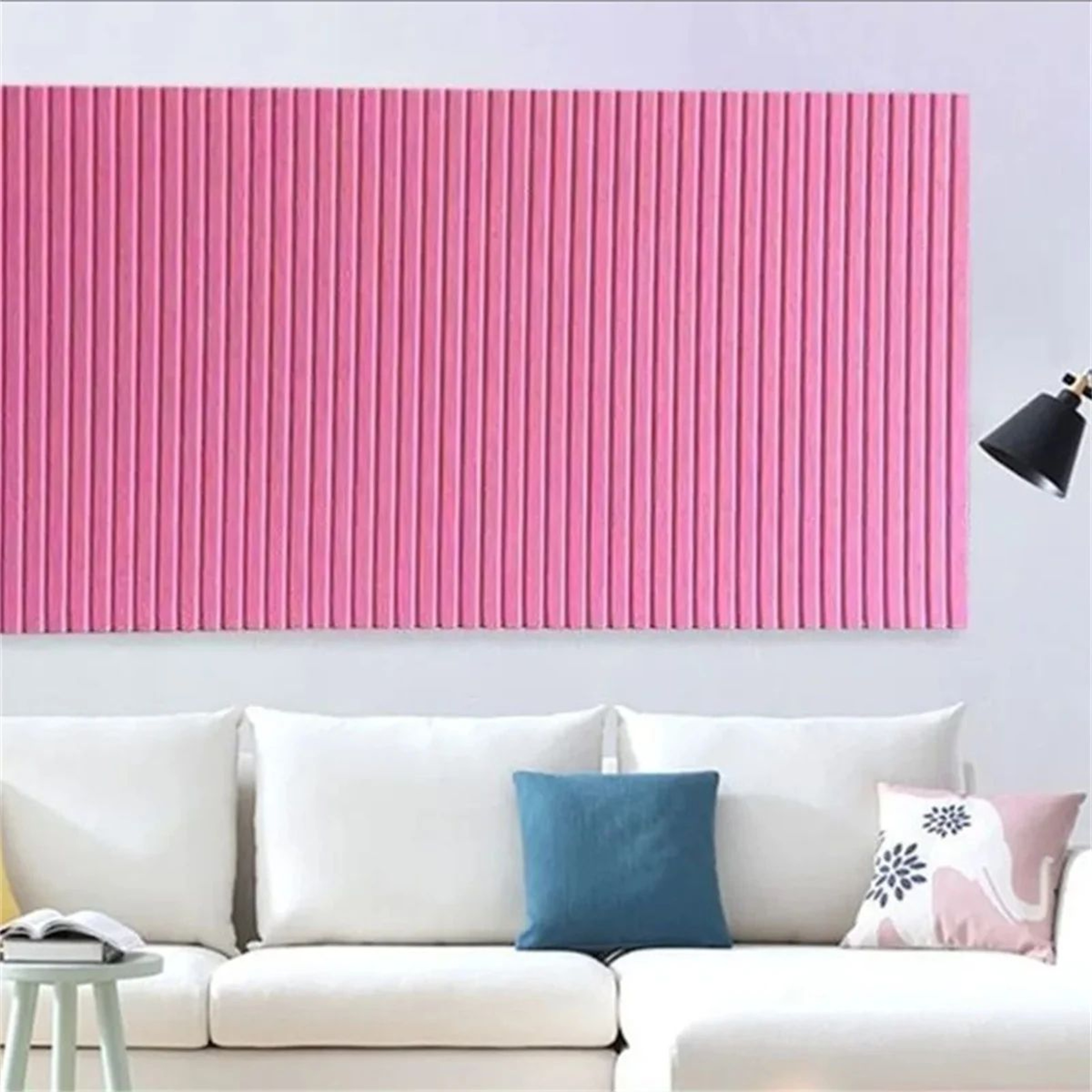 6 Piece Felt Bulletin Board Self Adhesive Felt Wall Tiles Photo Display Memo Board Set 4