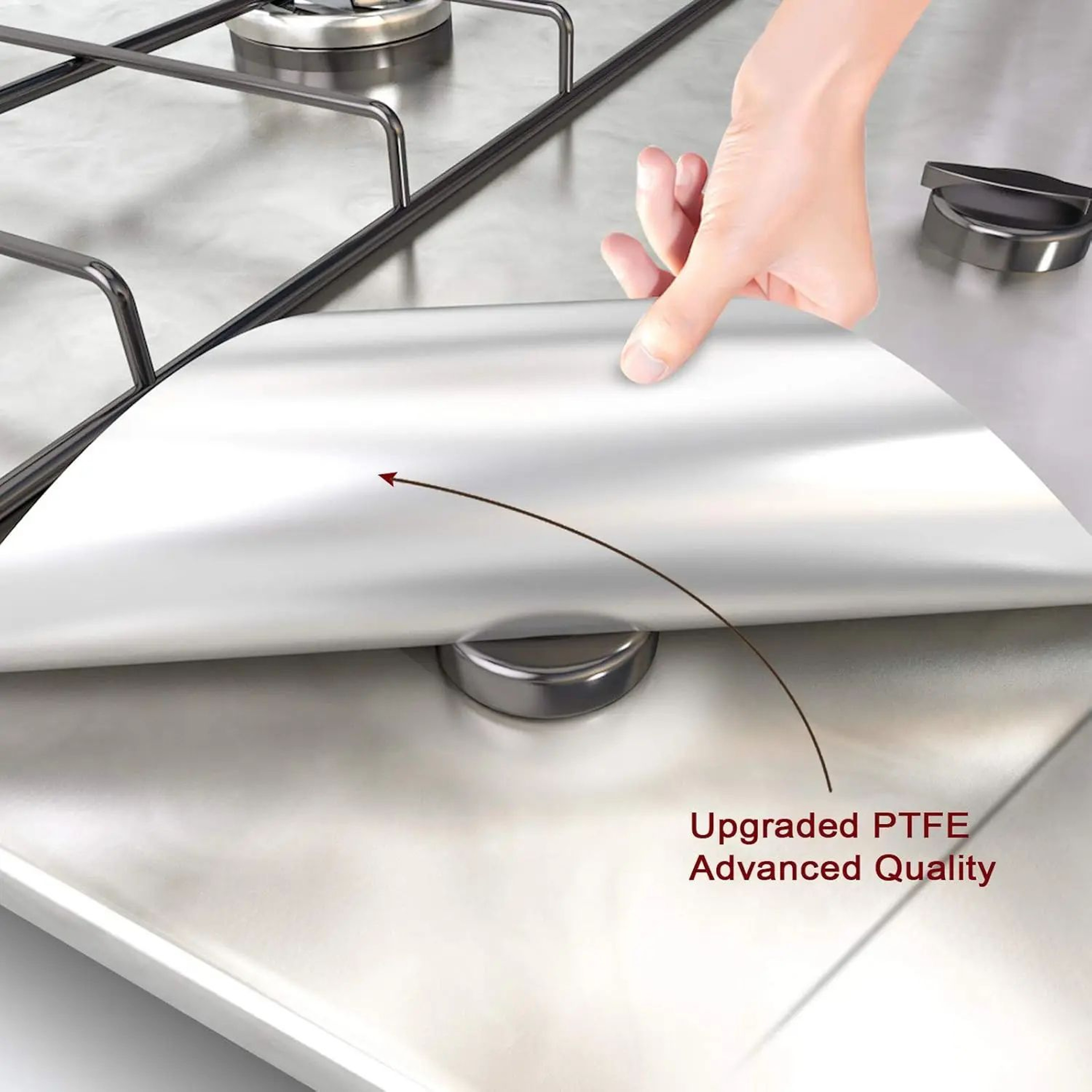 Reusable Gas Stove Burner Covers Non Stick Stove Protector Liners Heat Resistant Kitchen Pads 2