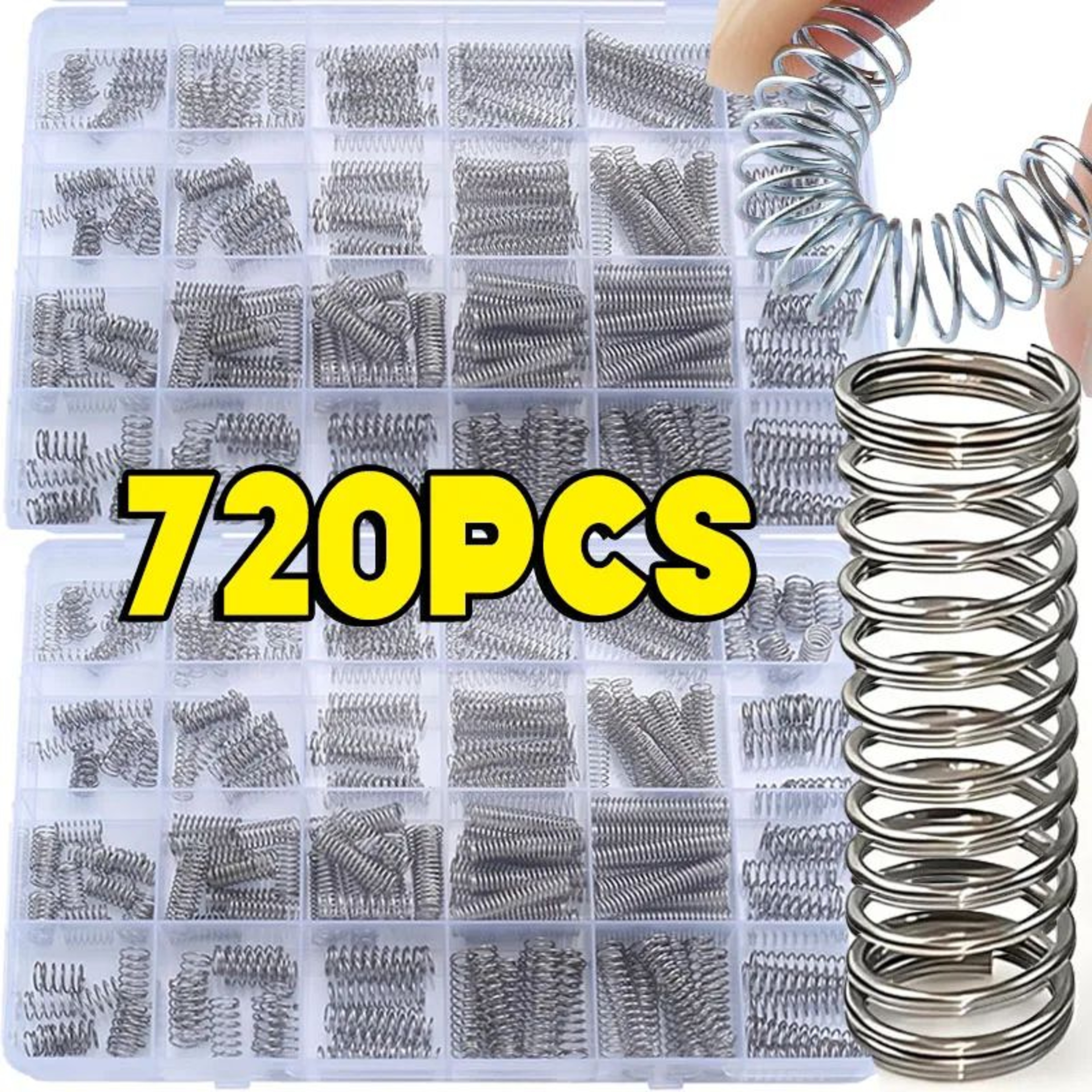Stainless Steel Compression Spring Assortment Kit For DIY Repairs And Mechanical Hardware 0