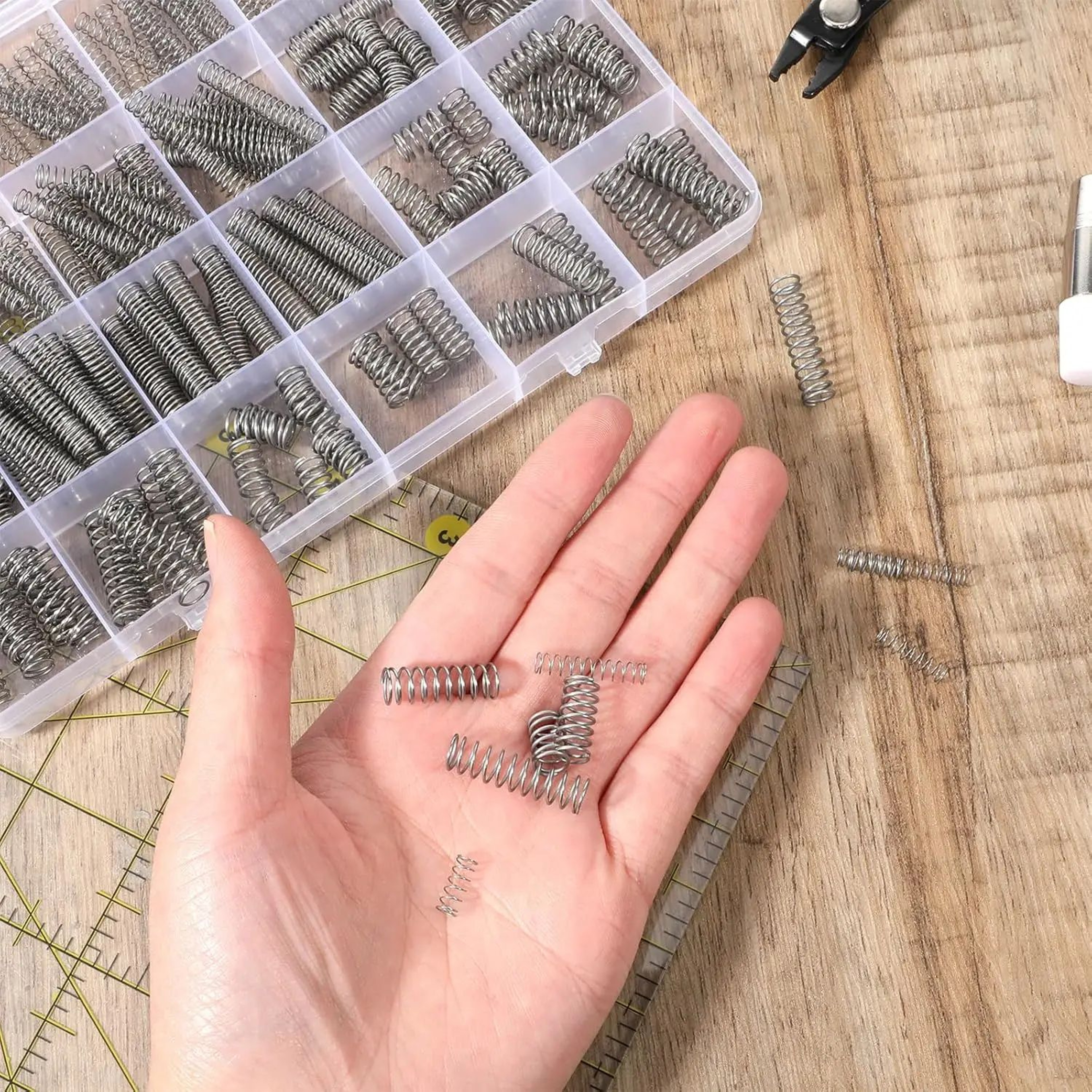 240 Piece 15 Size Compression Spring Assortment Kit 304 Stainless Steel Spring Kit For DIY Repairs 2