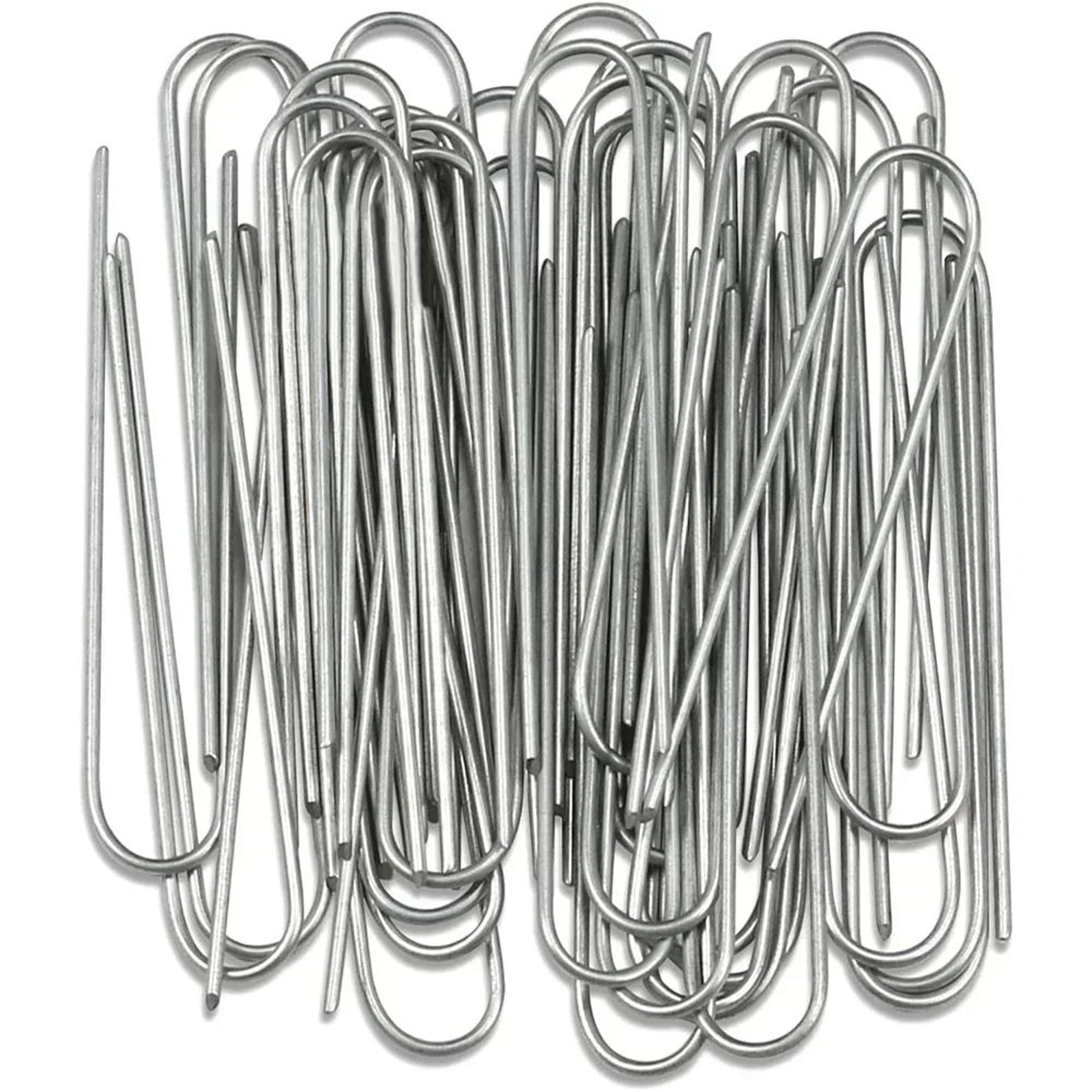 Heavy Duty Garden Staples Galvanized Landscape Stakes U Shaped Ground Anchors 2