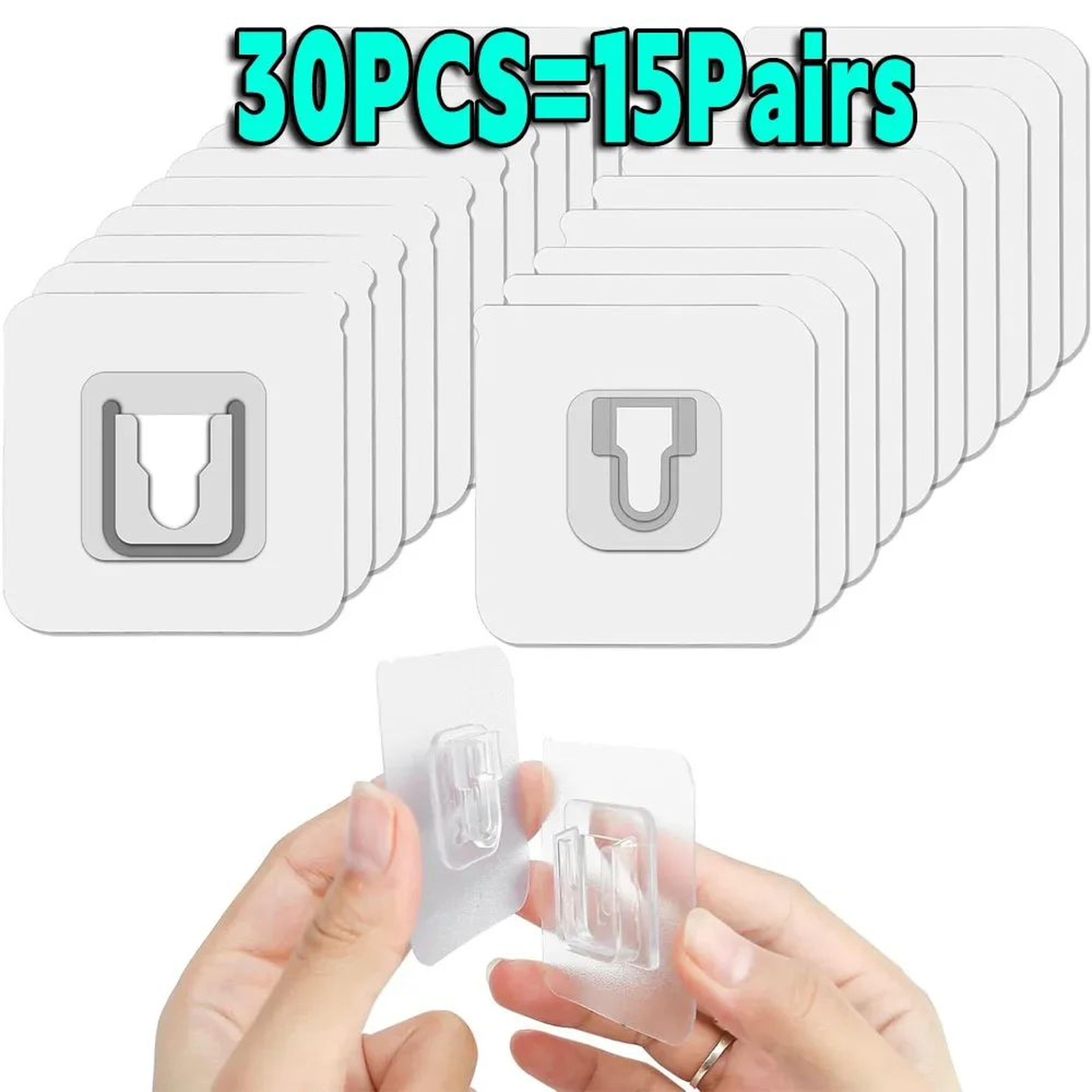 Transparent Adhesive Wall Hooks Double Sided Socket Holder For Kitchen Bathroom Storage 8
