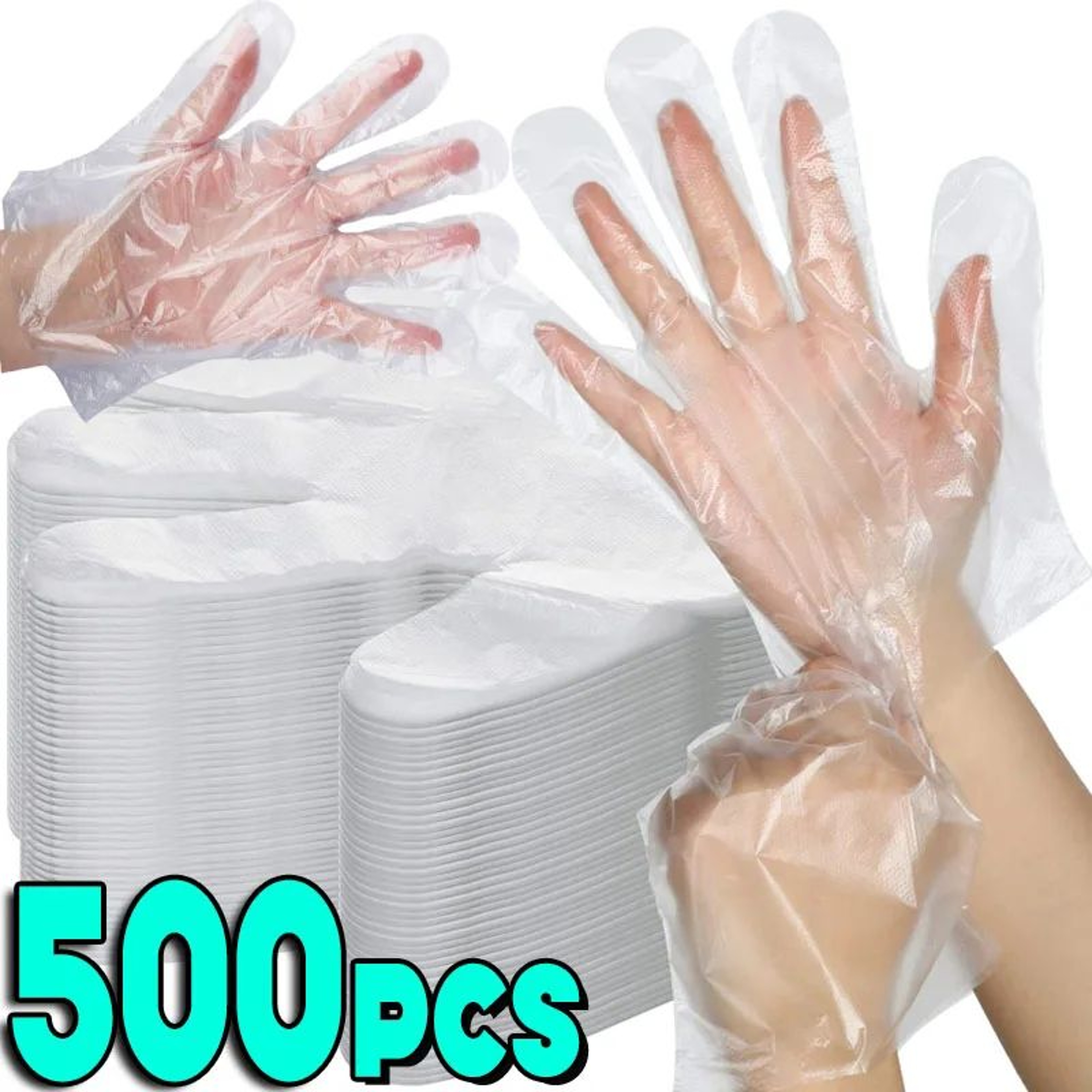 Disposable Clear Food Handling Gloves Waterproof PE Kitchen Cooking Gloves 0