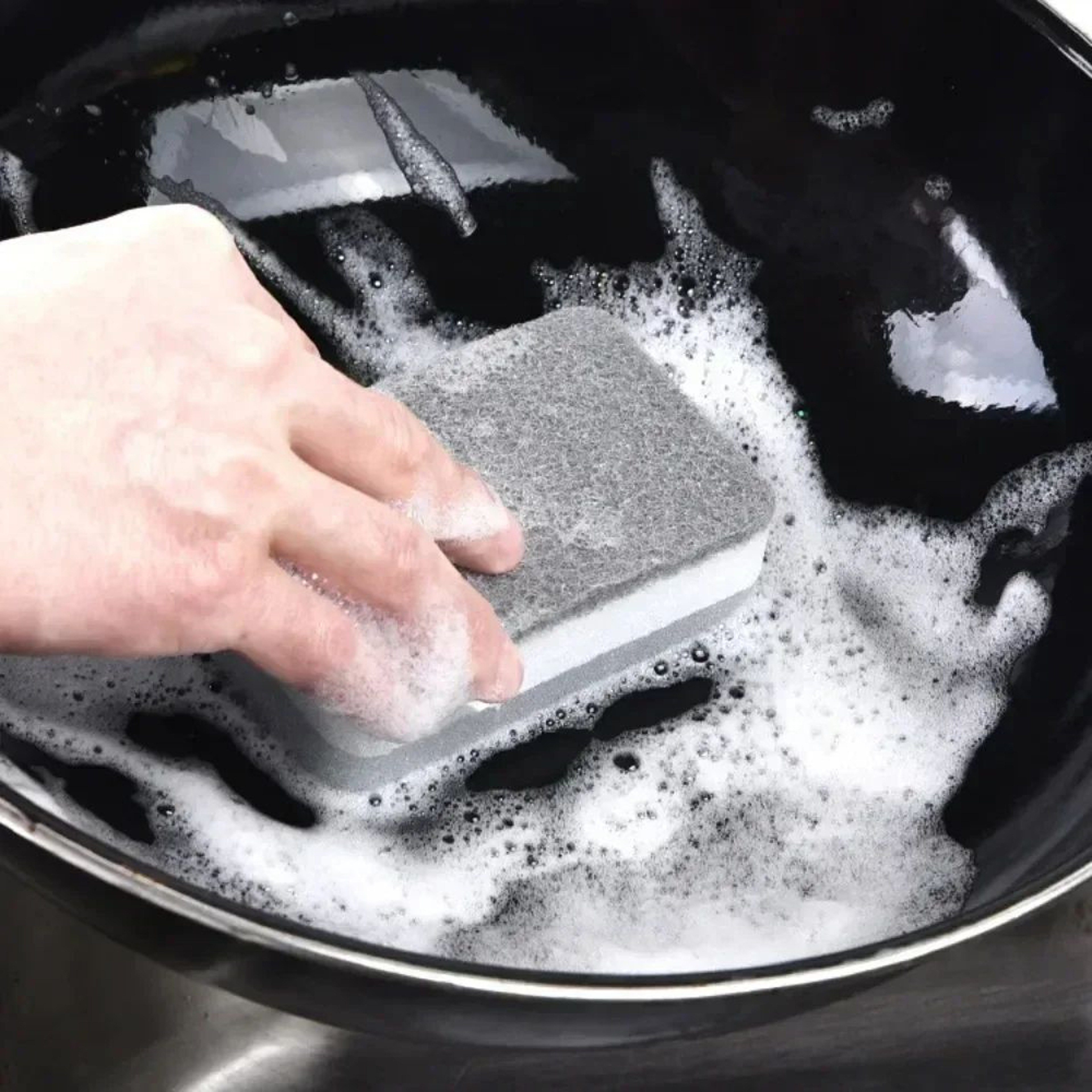 Triple Layer Kitchen Cleaning Sponge Reusable Dish Scrubber For Pots Pans And Cookware 2