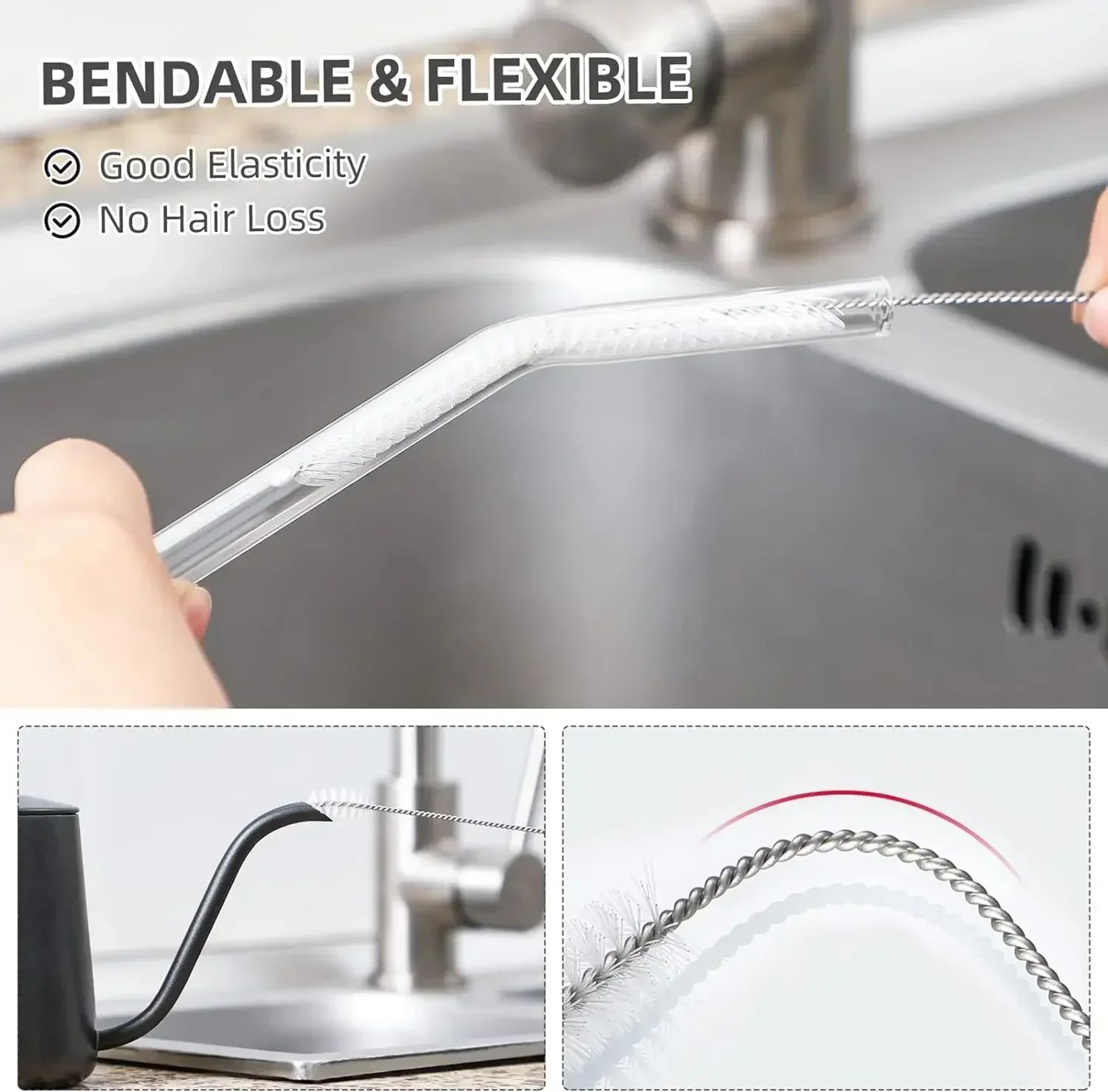 Premium Straw Cleaning Brush Set For Reusable Straws Bottle Tubes And Baby Cups 2