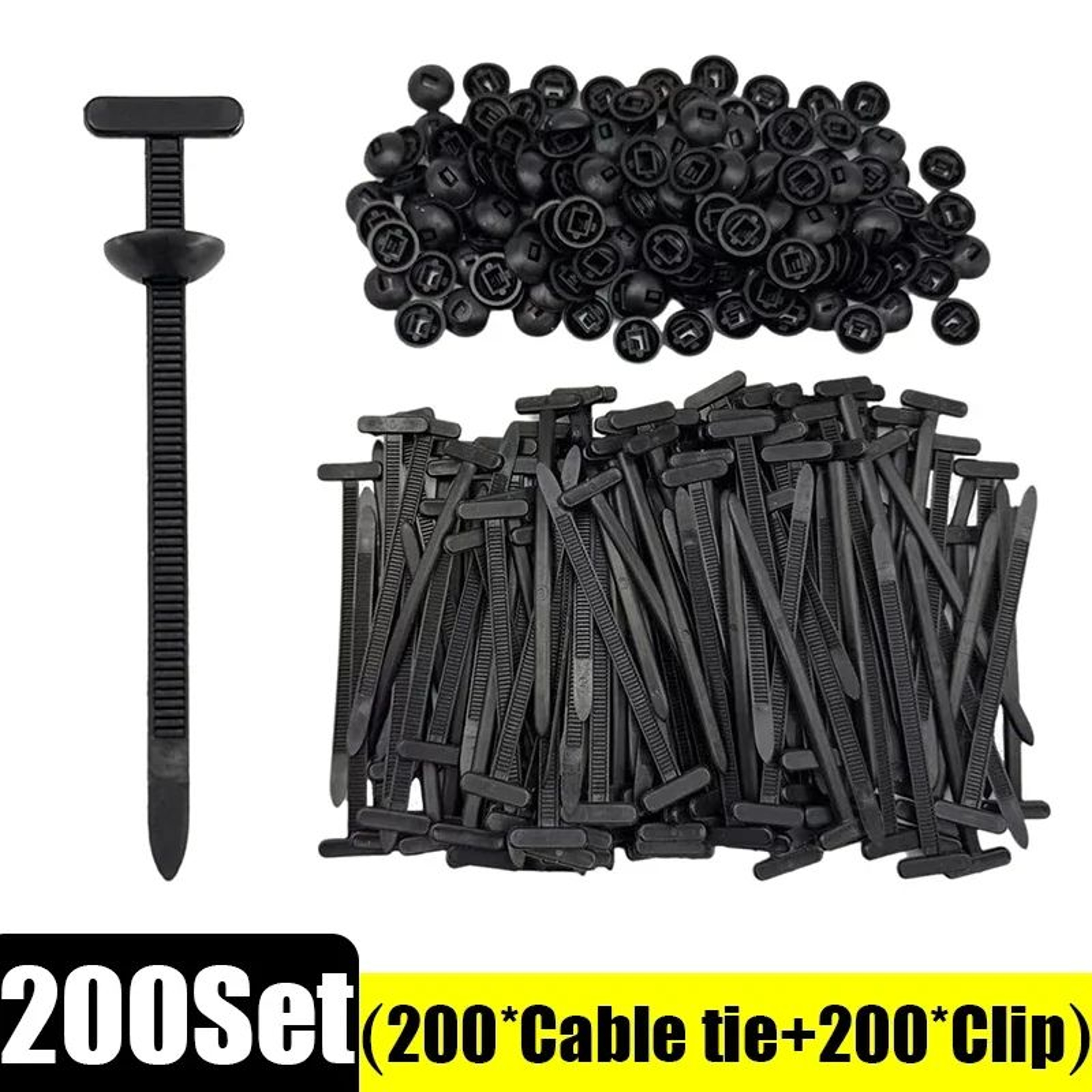 Heavy Duty Nylon Cable Ties With Screw Mount Wire Management Clips For Car Panels And Auto Fastener 8
