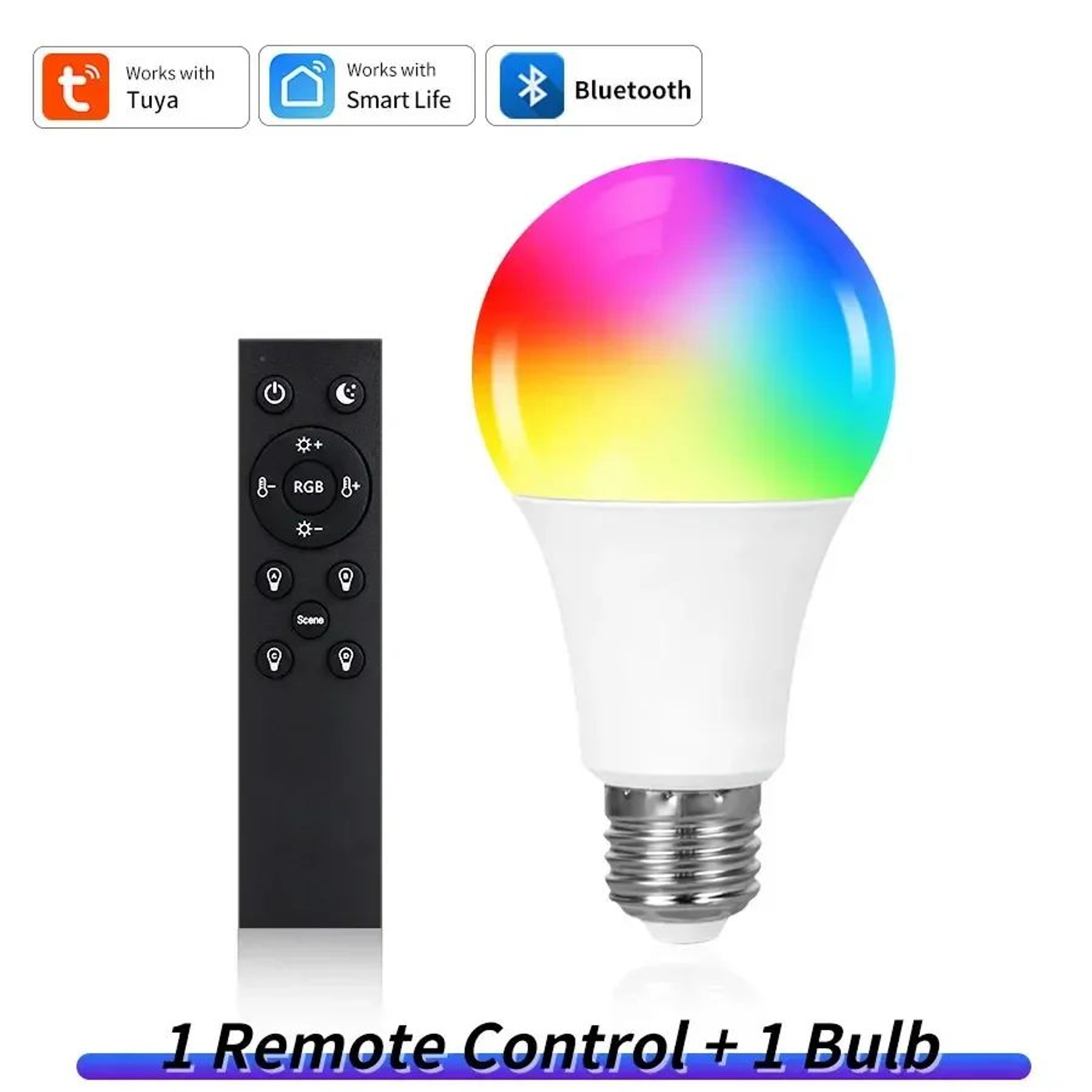 Smart LED Bulb E27 Bluetooth Light Bulb With Tuya Smart Life App Remote Control 7