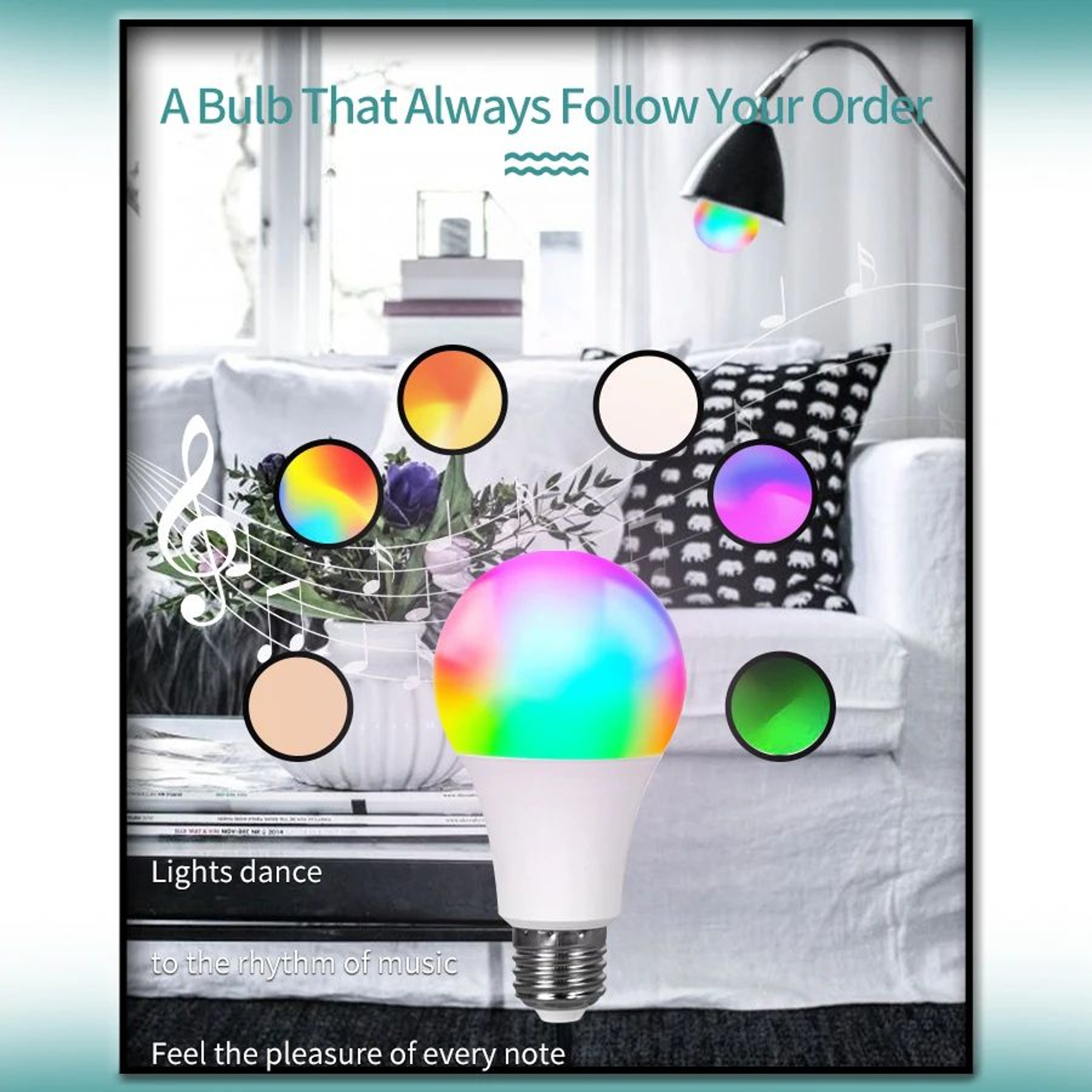 Tuya Smart LED Bulb E27 Bluetooth RGB Light Bulb App Controlled Dimmable Smart Home Lamp 1