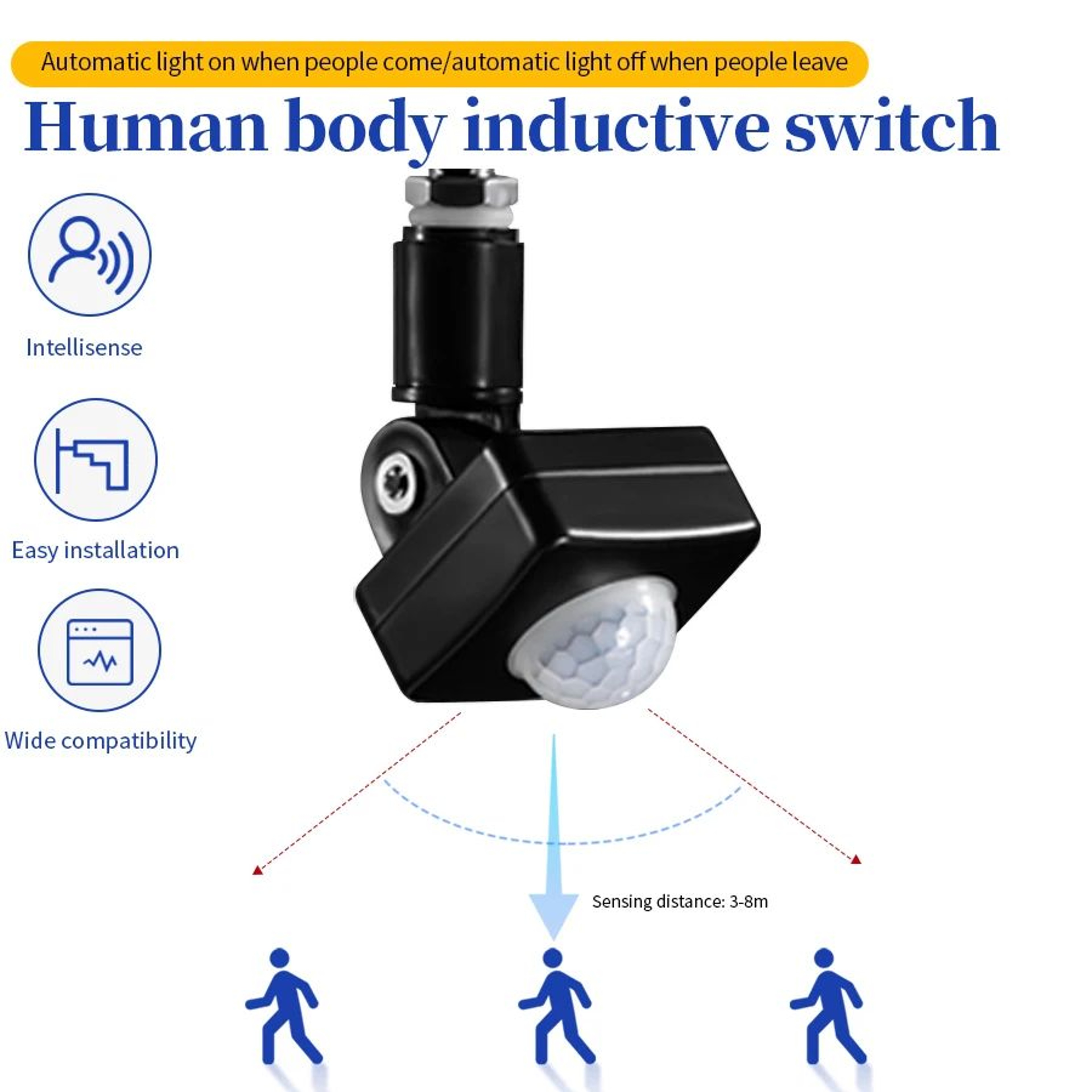 PIR Motion Sensor Light Switch With Adjustable Timer For LED Lights 110V 220V Auto Dusk To Dawn 0