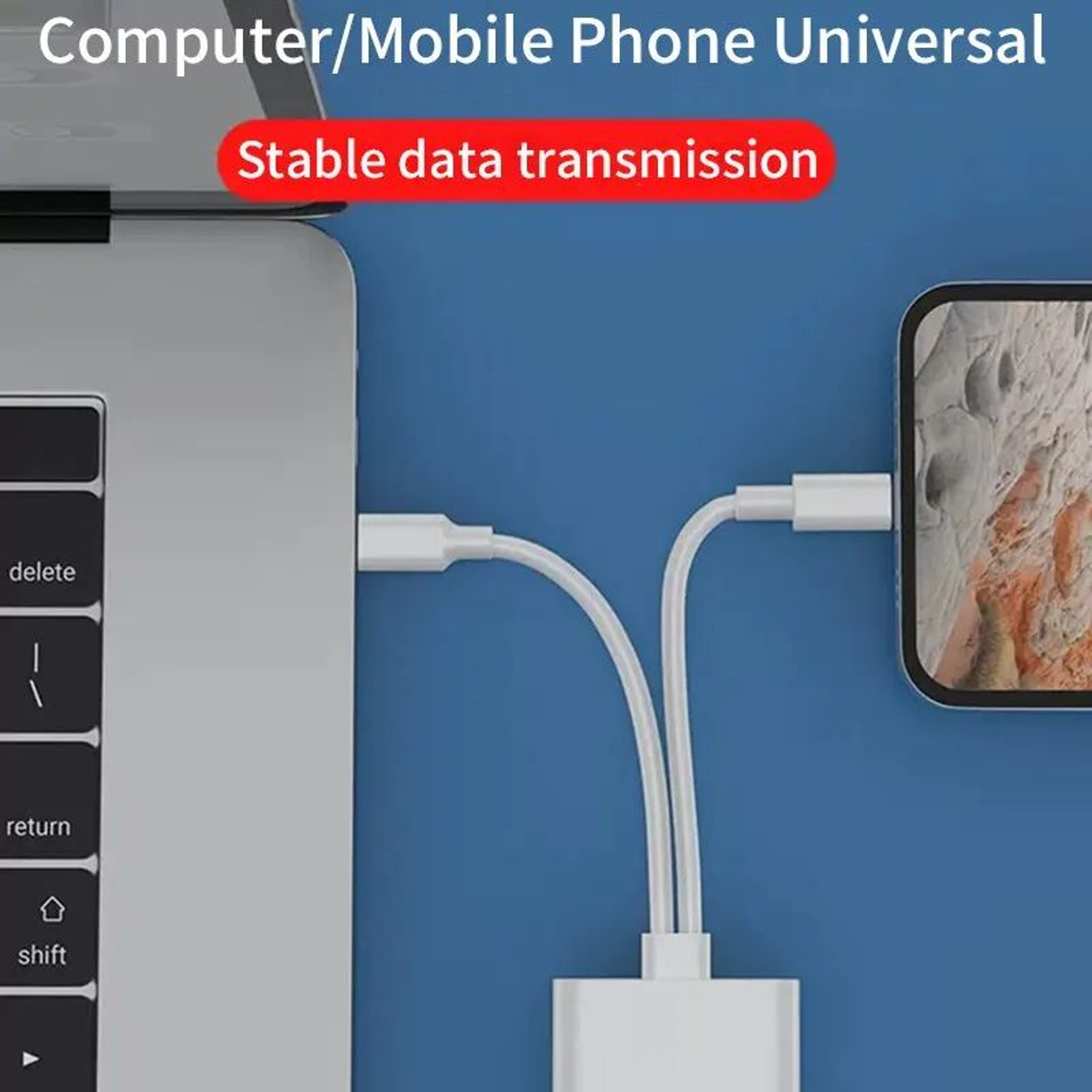 2 In 1 USB C SD Card Reader And Lightning OTG Memory Card Adapter For SD TF Cards 4