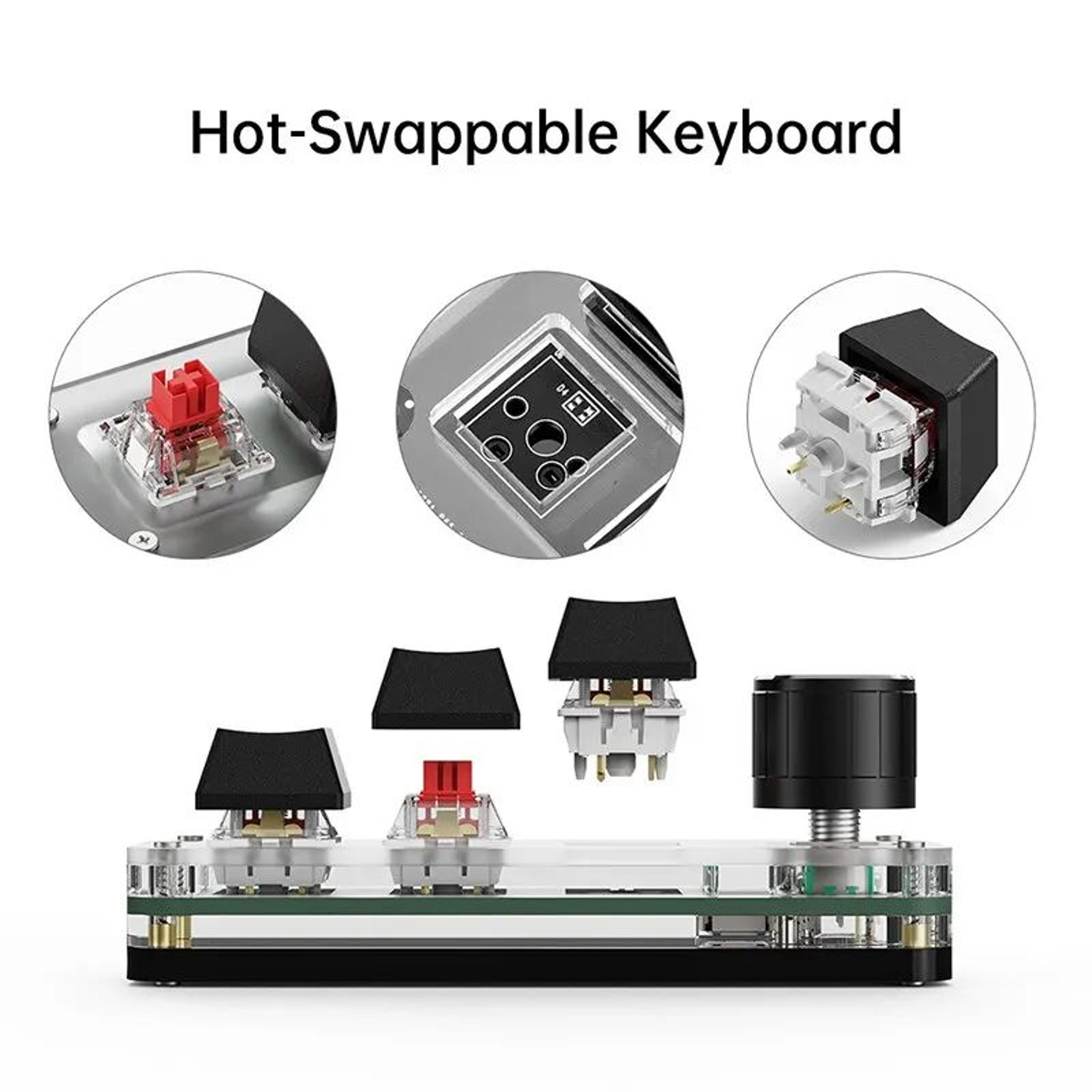 Macro Keyboard With Programmable Knob And RGB Mechanical Keys 3