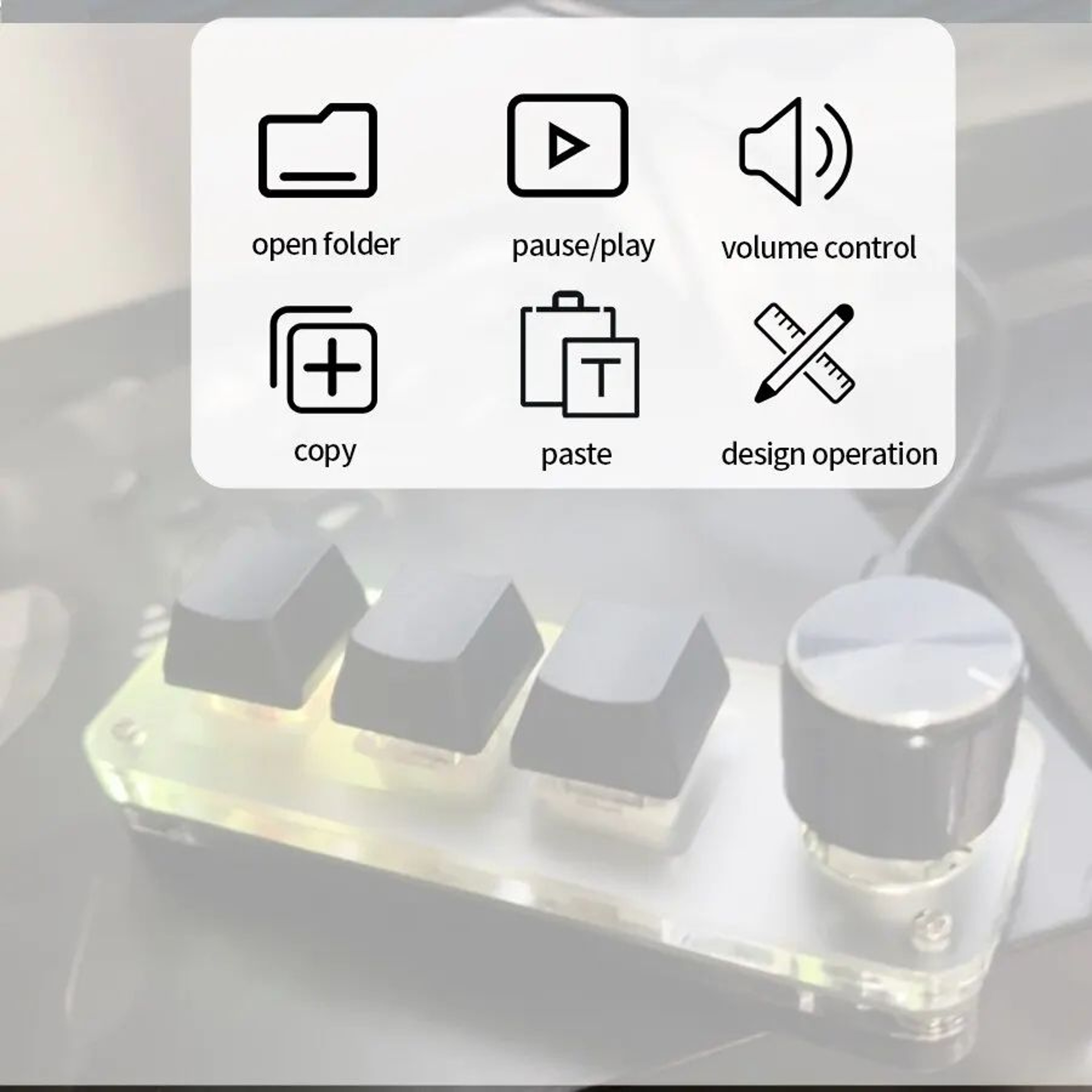 Macro Keyboard With Programmable Knob And RGB Mechanical Keys 4