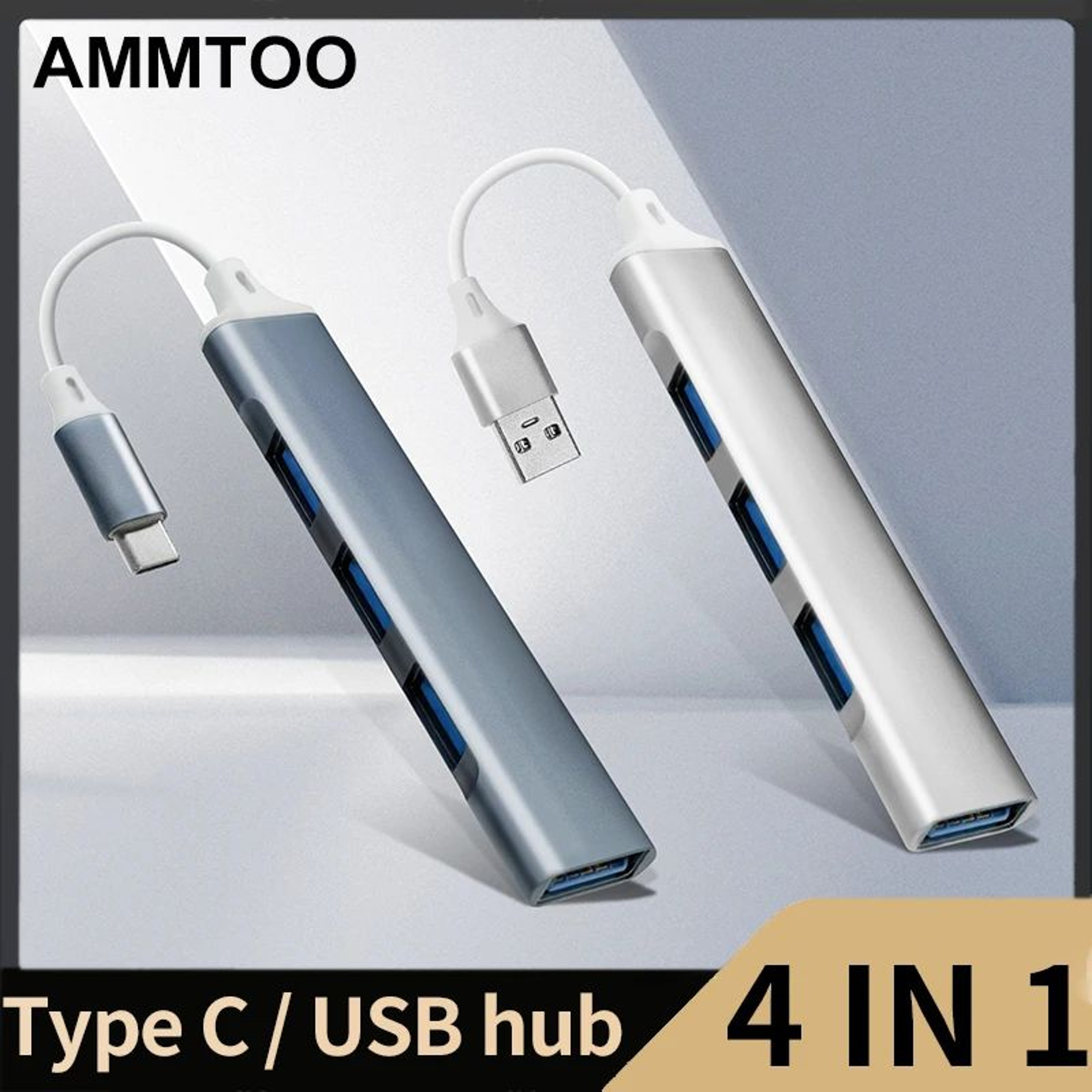 4 Port USB C Hub USB 30 OTG Multiport Adapter For Laptop MacBook PC 0