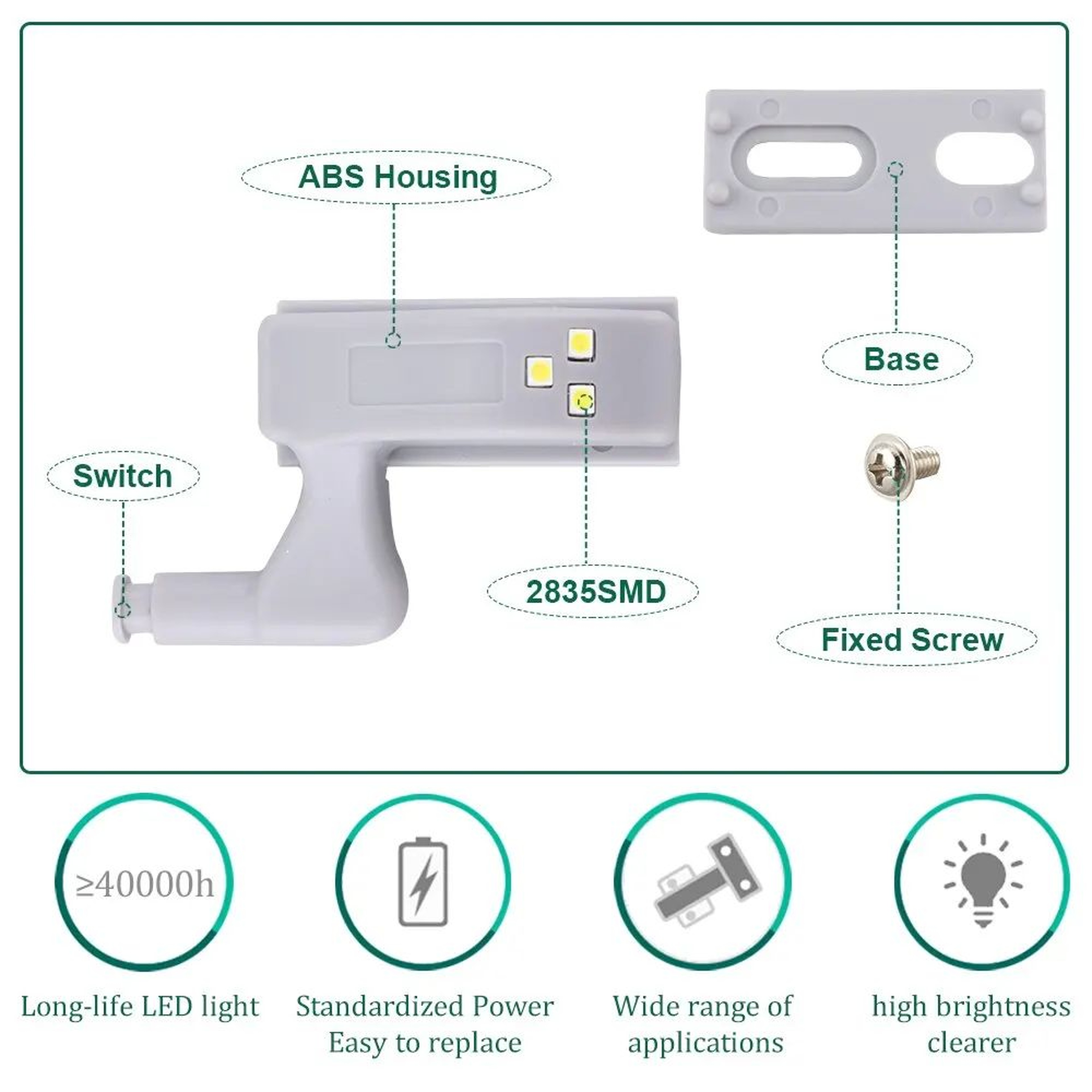 Smart LED Cabinet Light 8 Piece Cabinet Hinge Light Set For Wardrobes Closets And Kitchen Cabinets 2