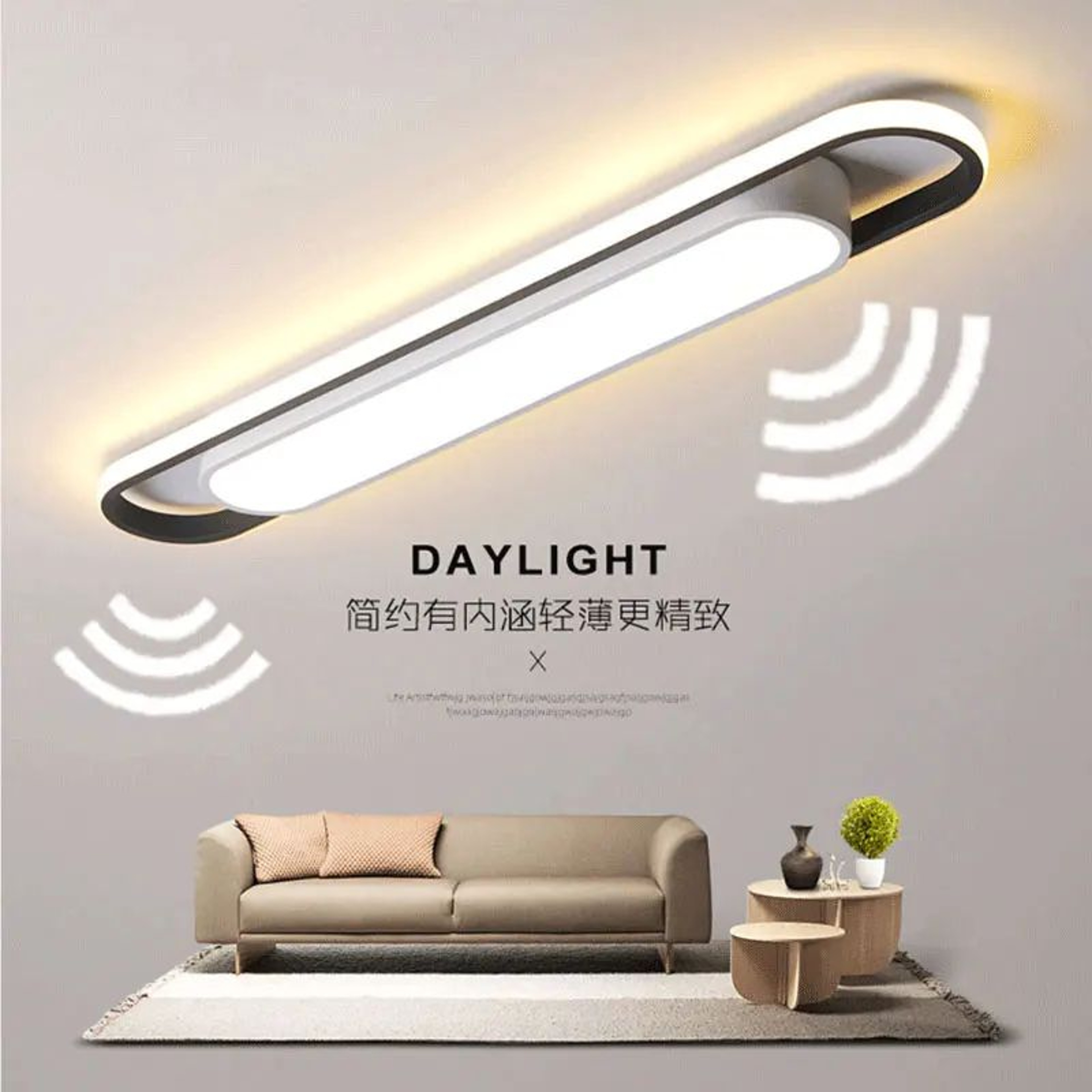 Modern Motion Sensor Ceiling Light Slim LED Ceiling Light For Hallway Bedroom And Closet 0