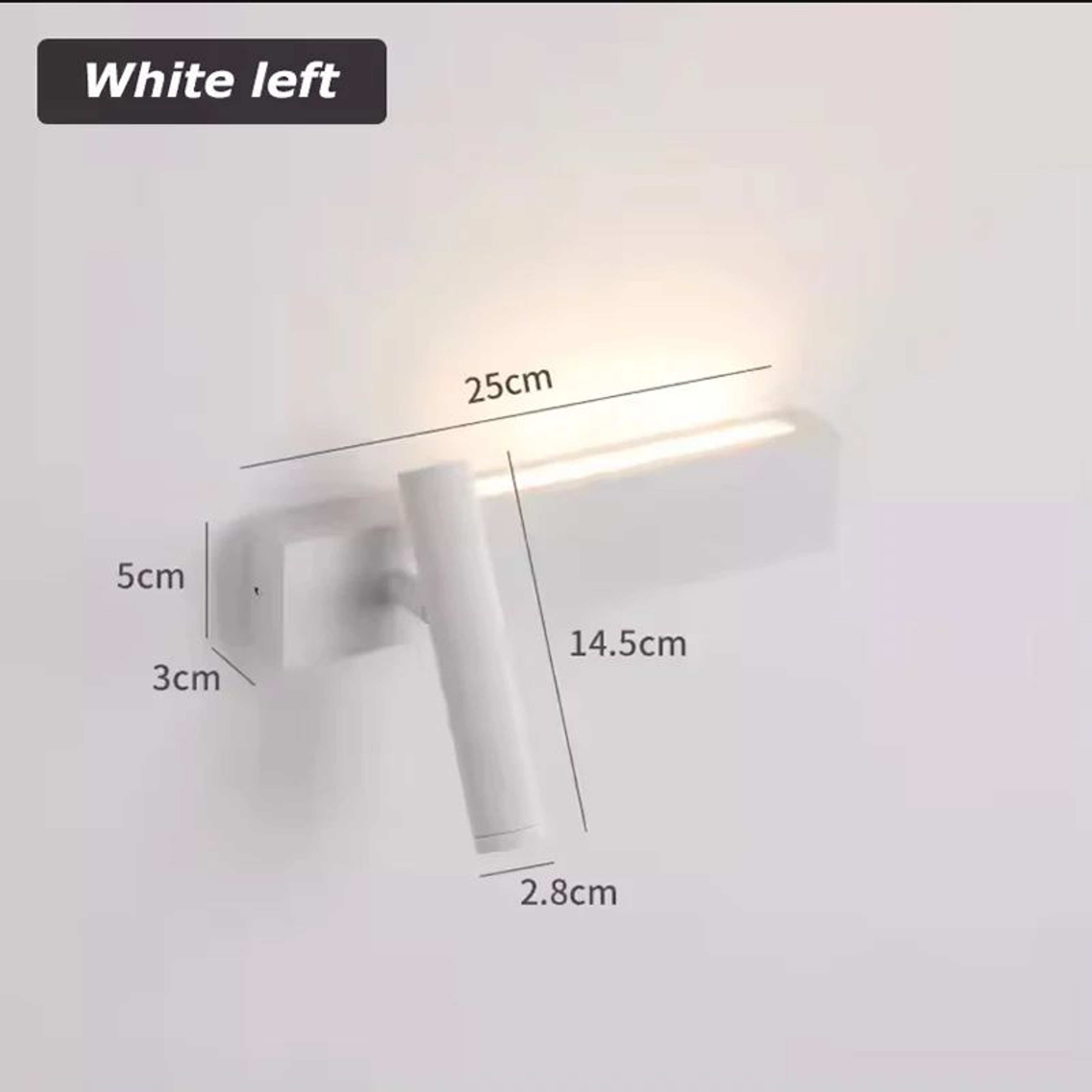 Modern LED Wall Light Rotating Bedside Wall Lamp With Switch For Bedroom Hallway And Living Room 9