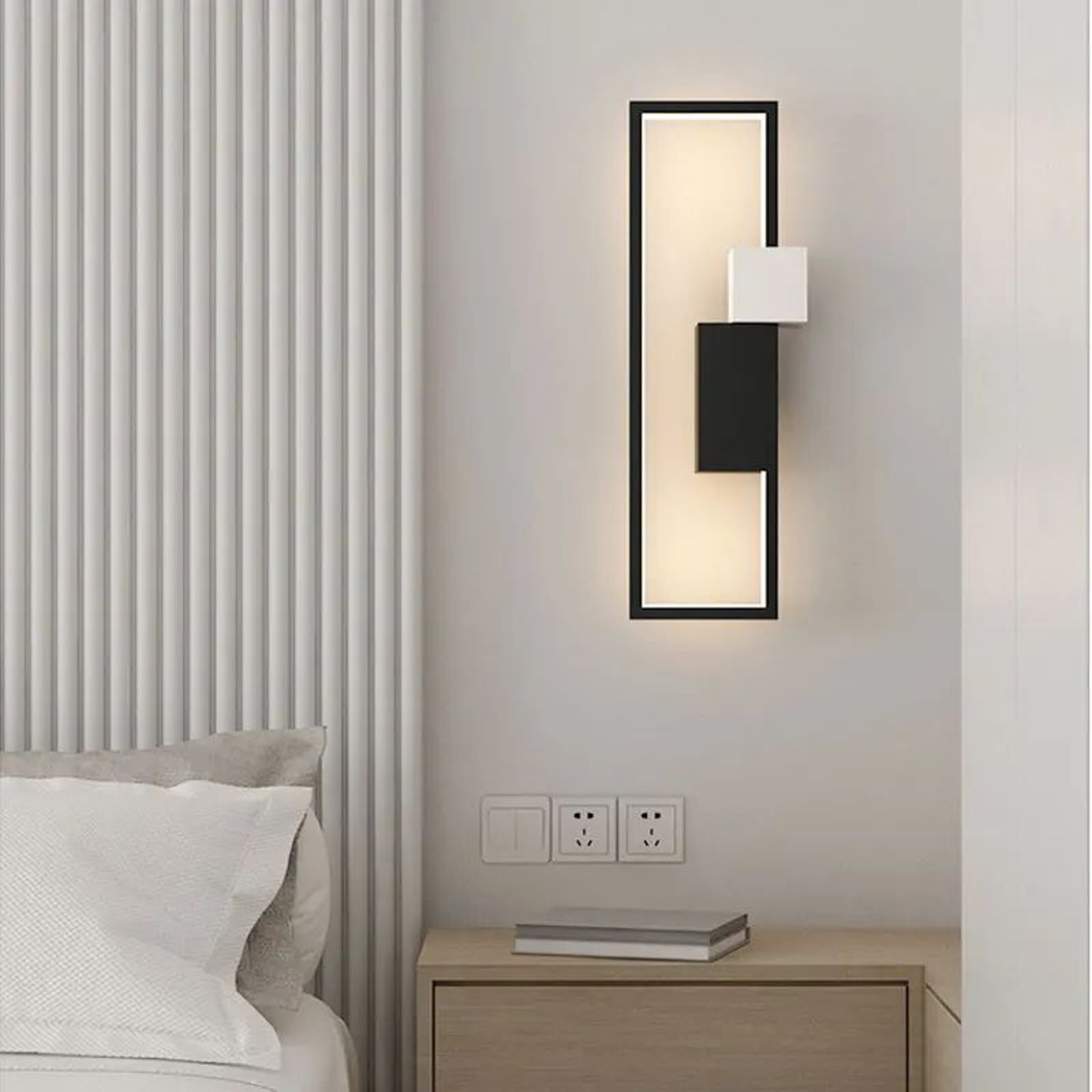 Modern LED Wall Sconce Long Linear Bedside Wall Lamp For Bedroom Hallway Living Room 2