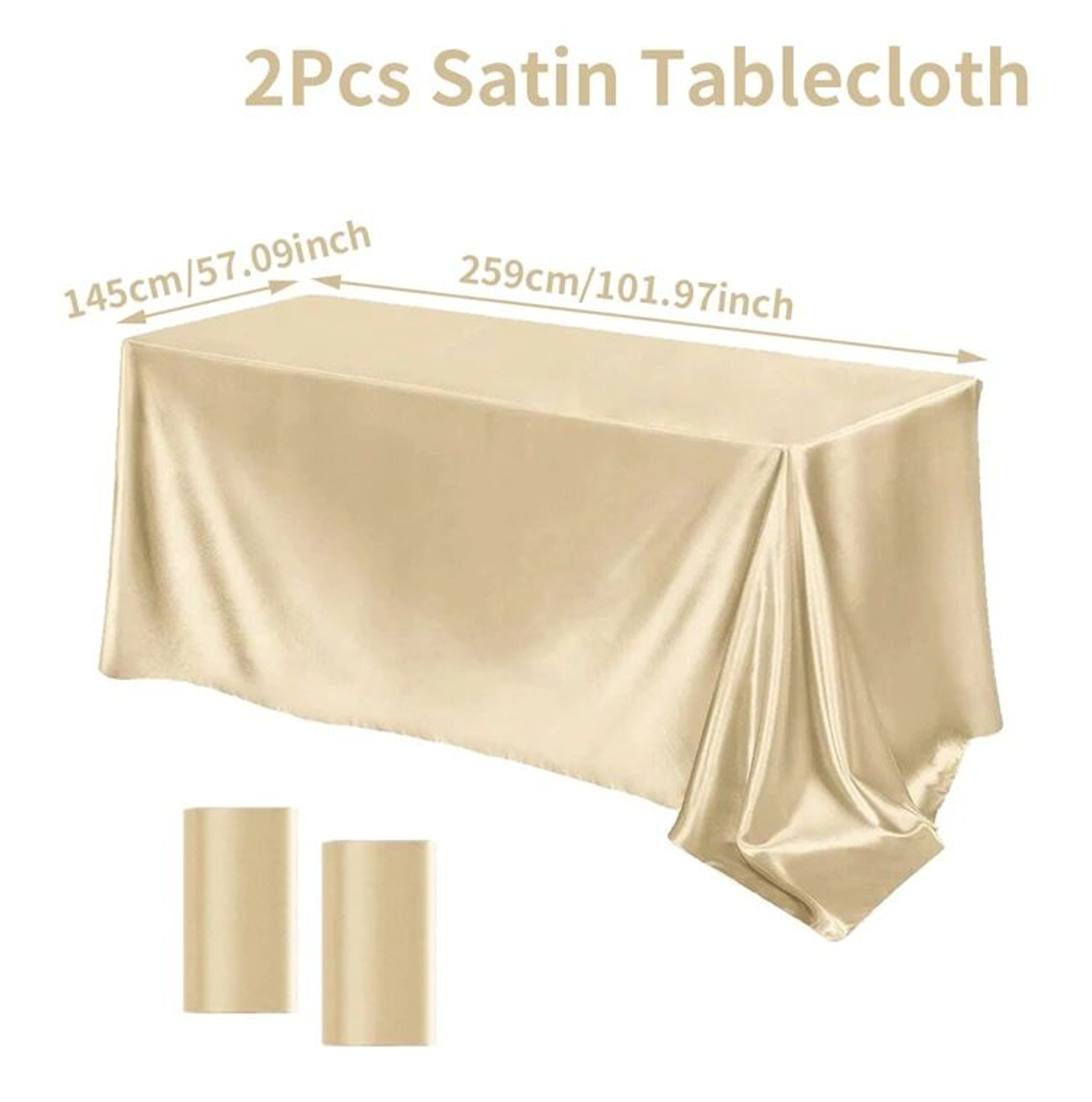 Elegant Satin Tablecloth Rectangle Wedding Tablecloth For Parties Banquets And Dining Tables 7