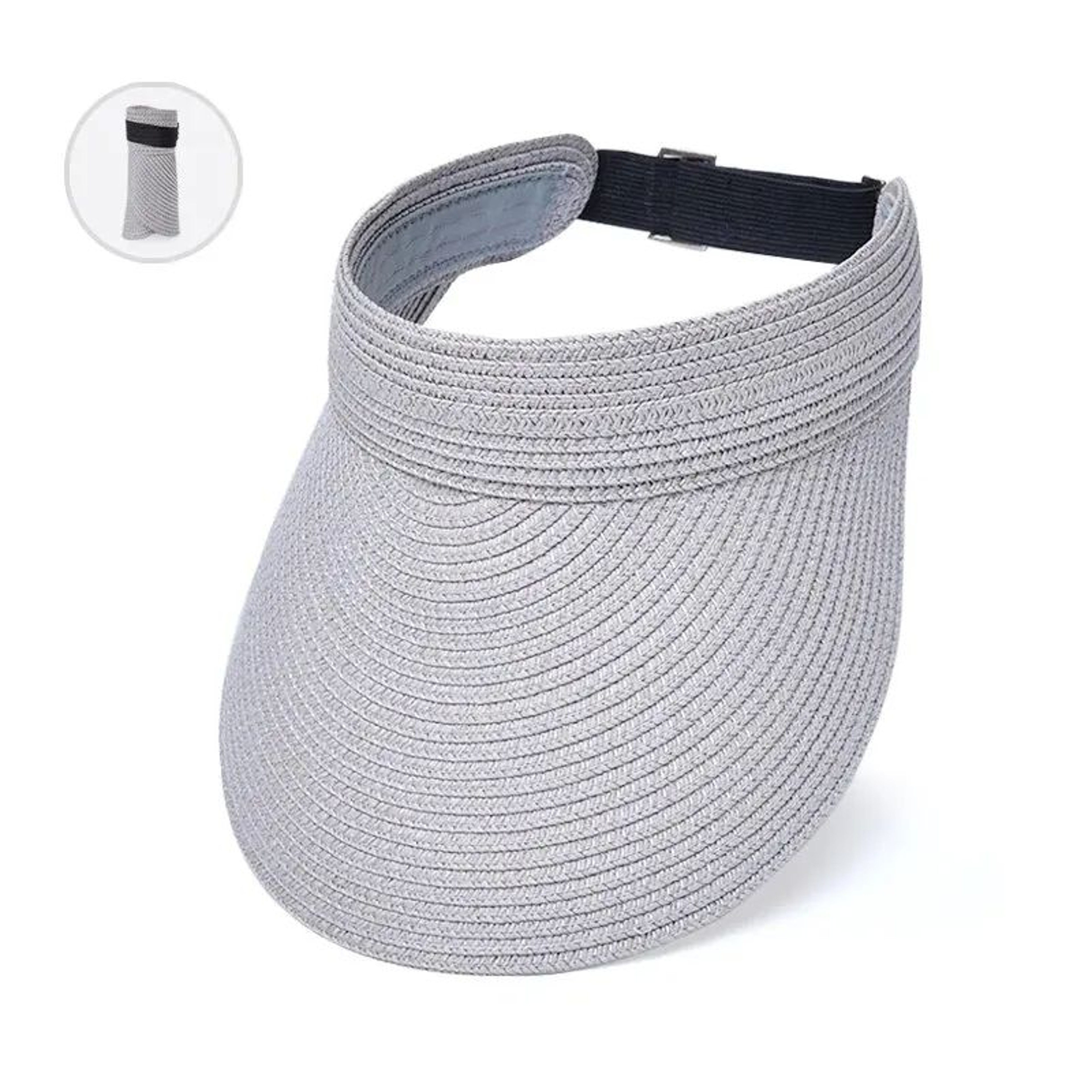 Summer Straw Sun Hat Wide Brim Open Top Visor For Women 8
