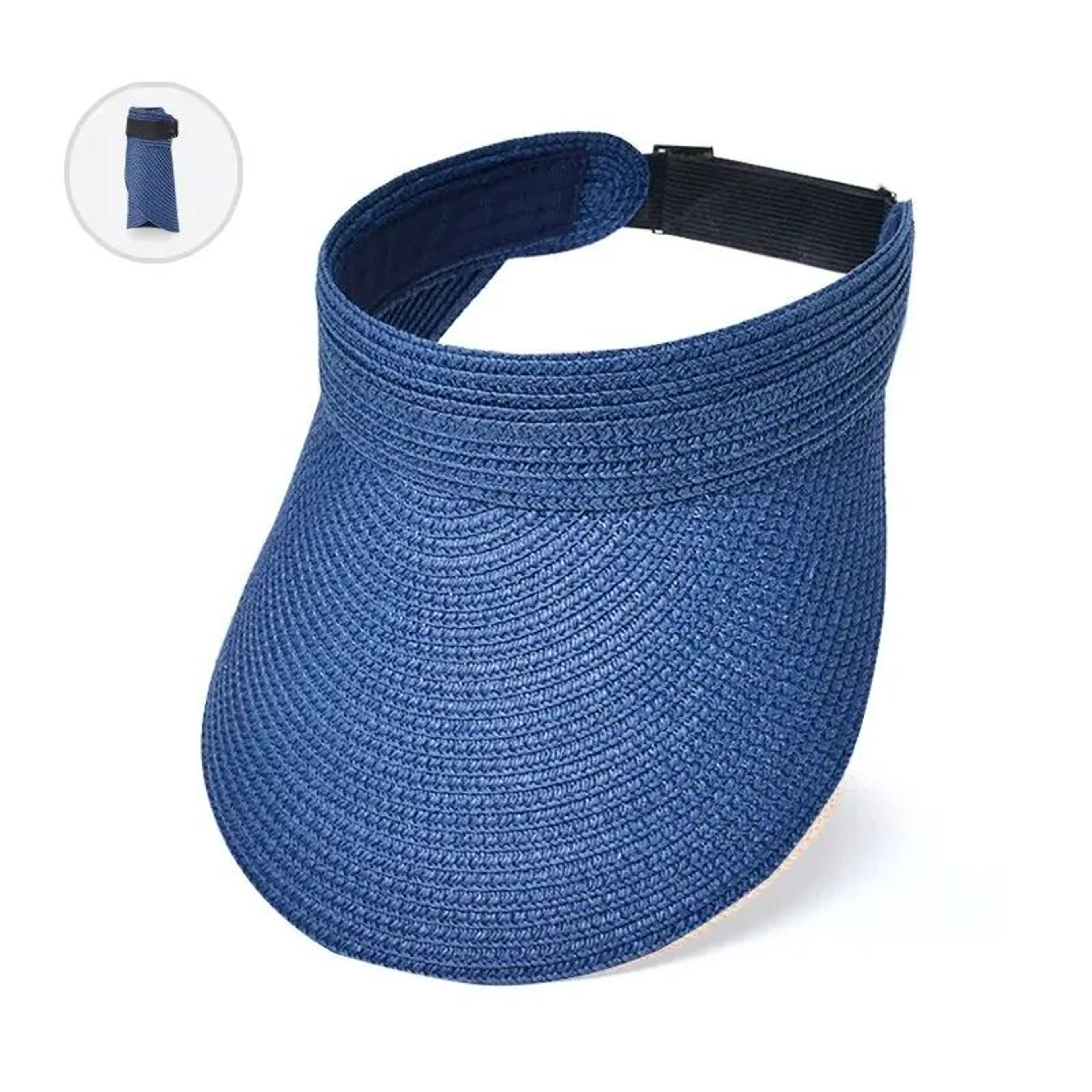 Summer Straw Sun Hat Wide Brim Open Top Visor For Women 13