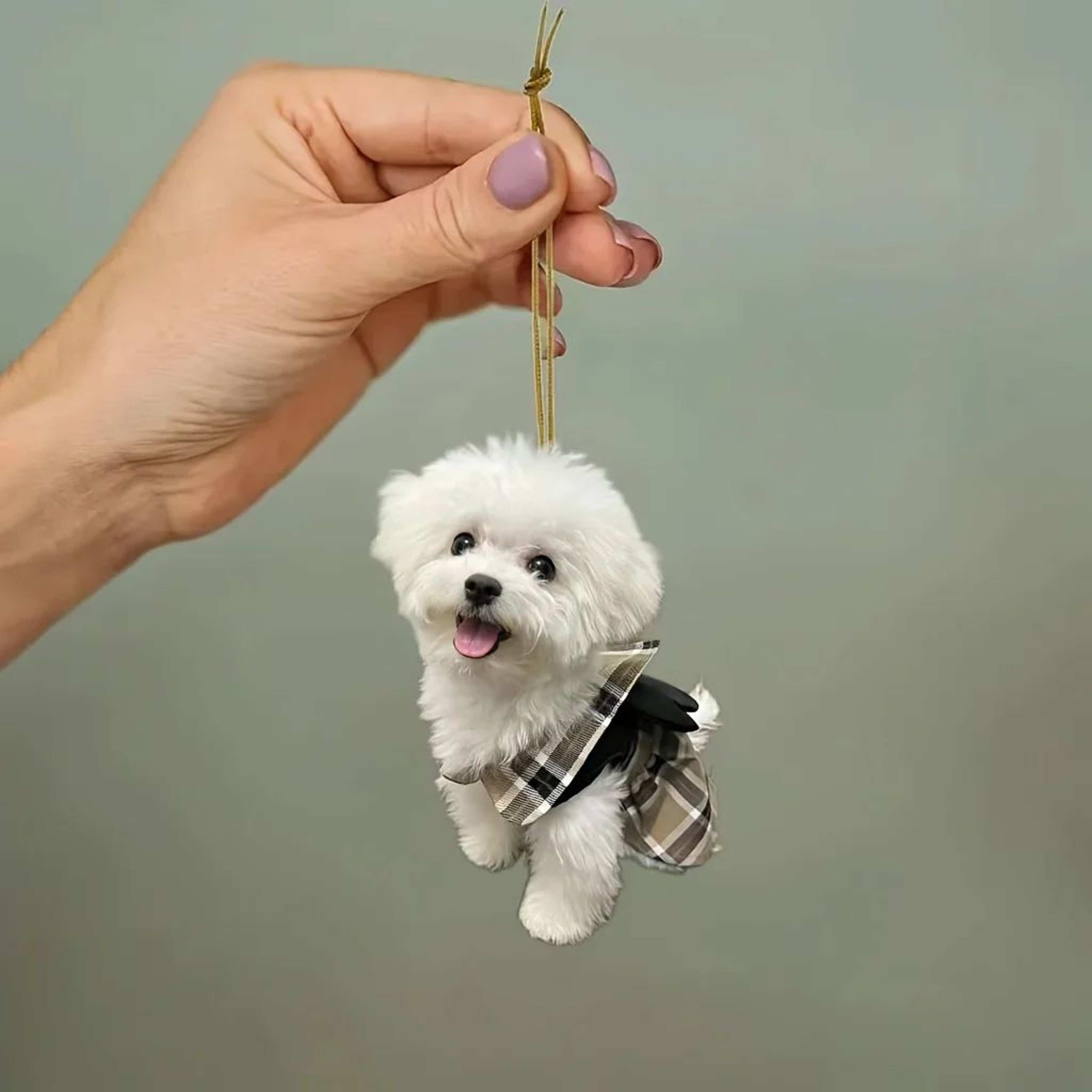 Cute Puppy Car Charm Acrylic Rearview Mirror Hanging Ornament For Car Interior Decor 4