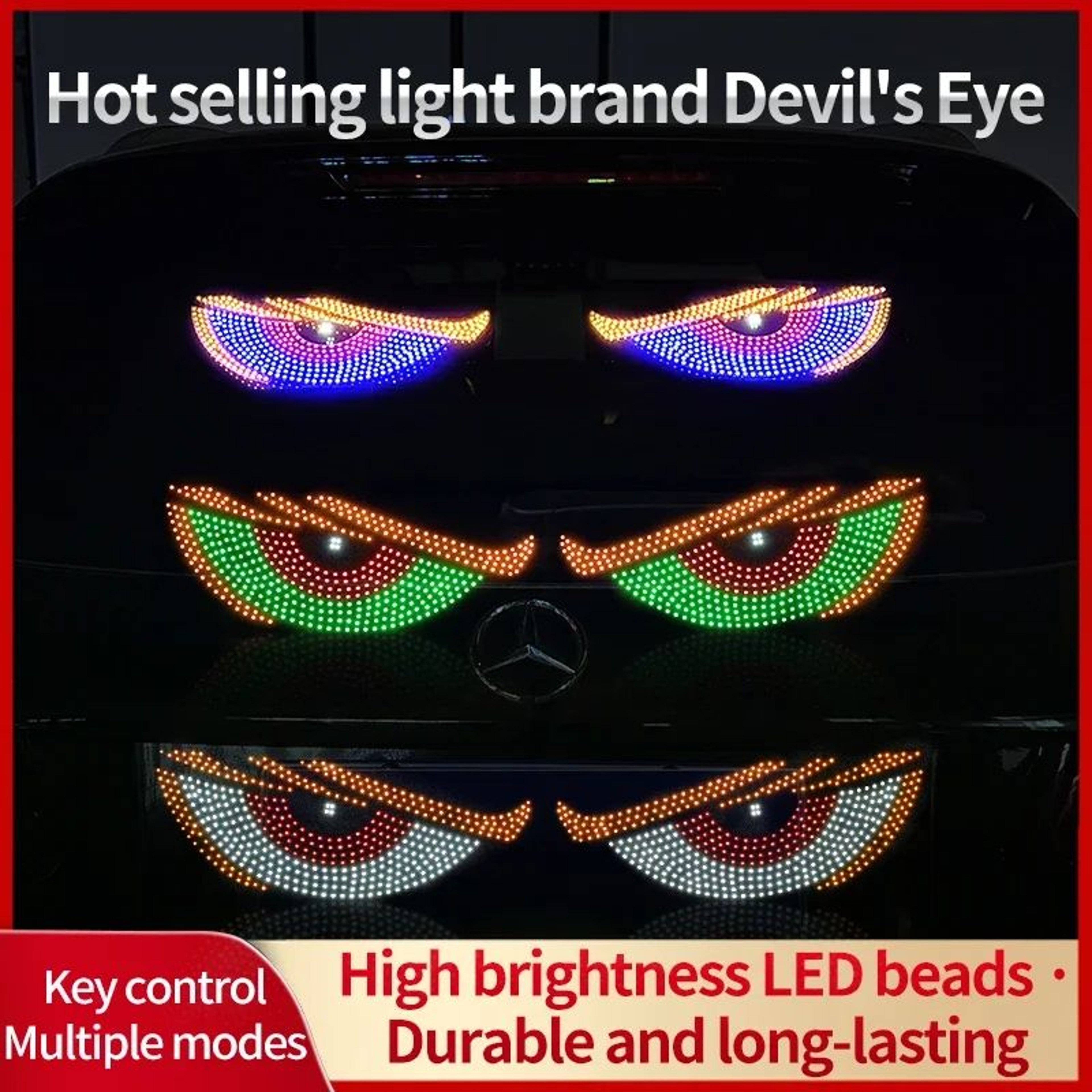 LED Windshield Display Car LED Eyes Animated USB Windshield Light For Cars And Trucks 2