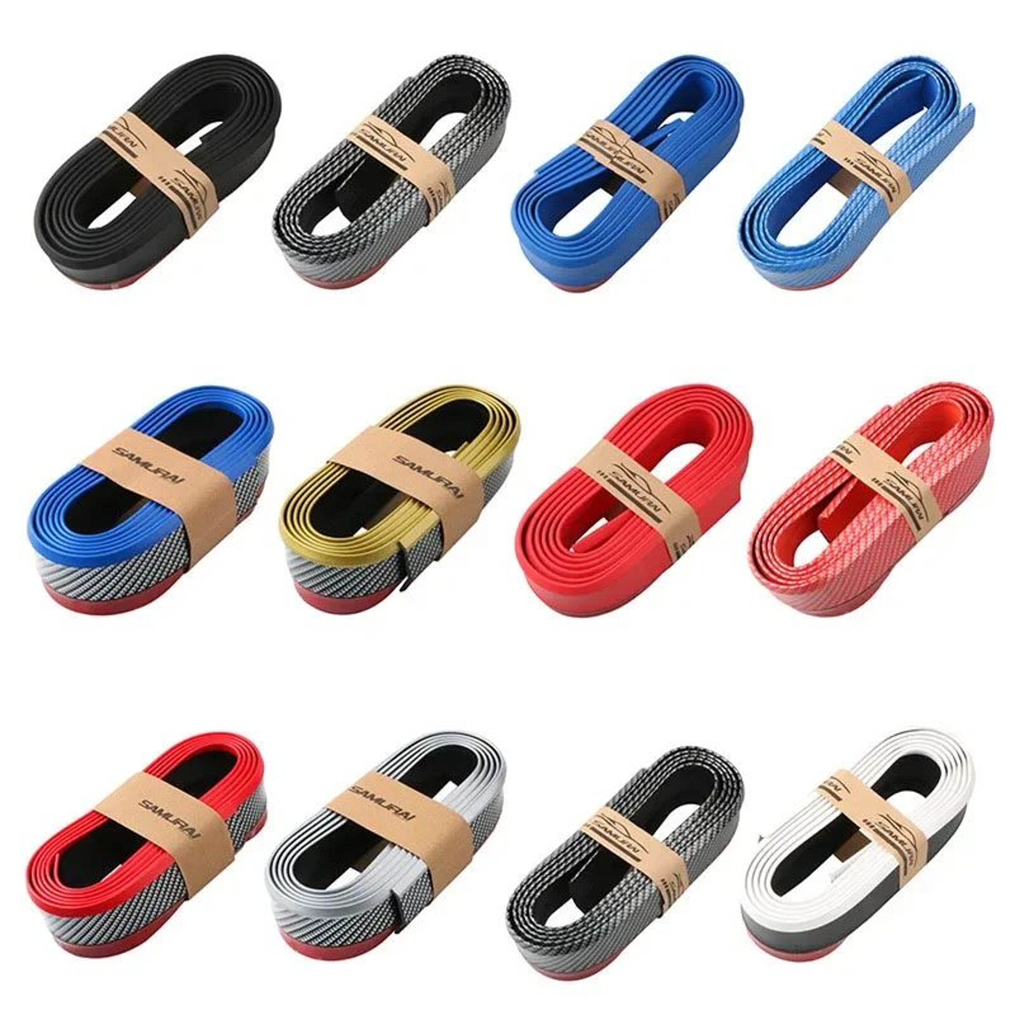 Universal Carbon Fiber Front Lip Bumper Protector Strip For Cars Anti Scratch Rubber Bumper Lip Tri 1