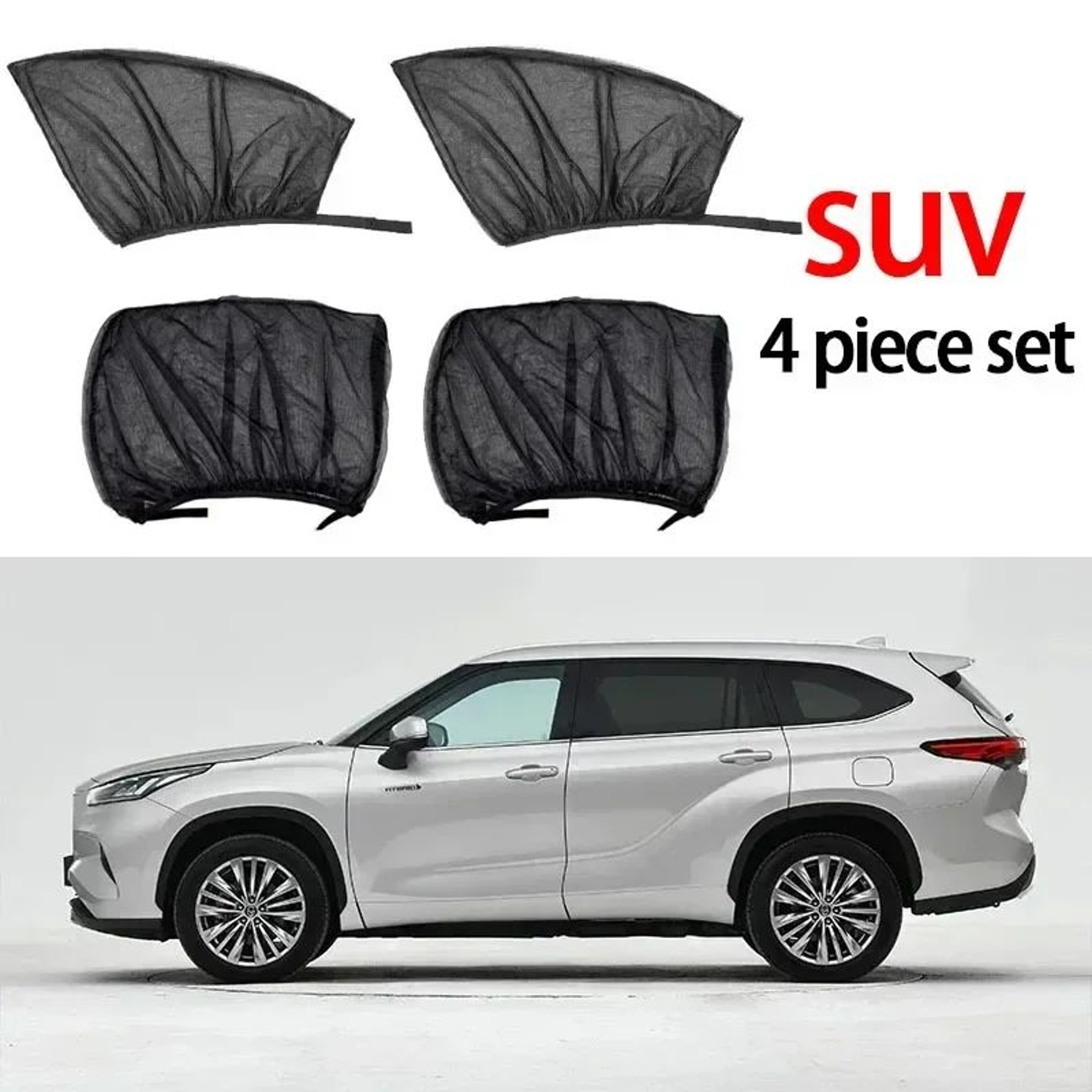 Universal Car Window Sun Shade Mesh Screen With Car Mosquito Net And Privacy Cover 11