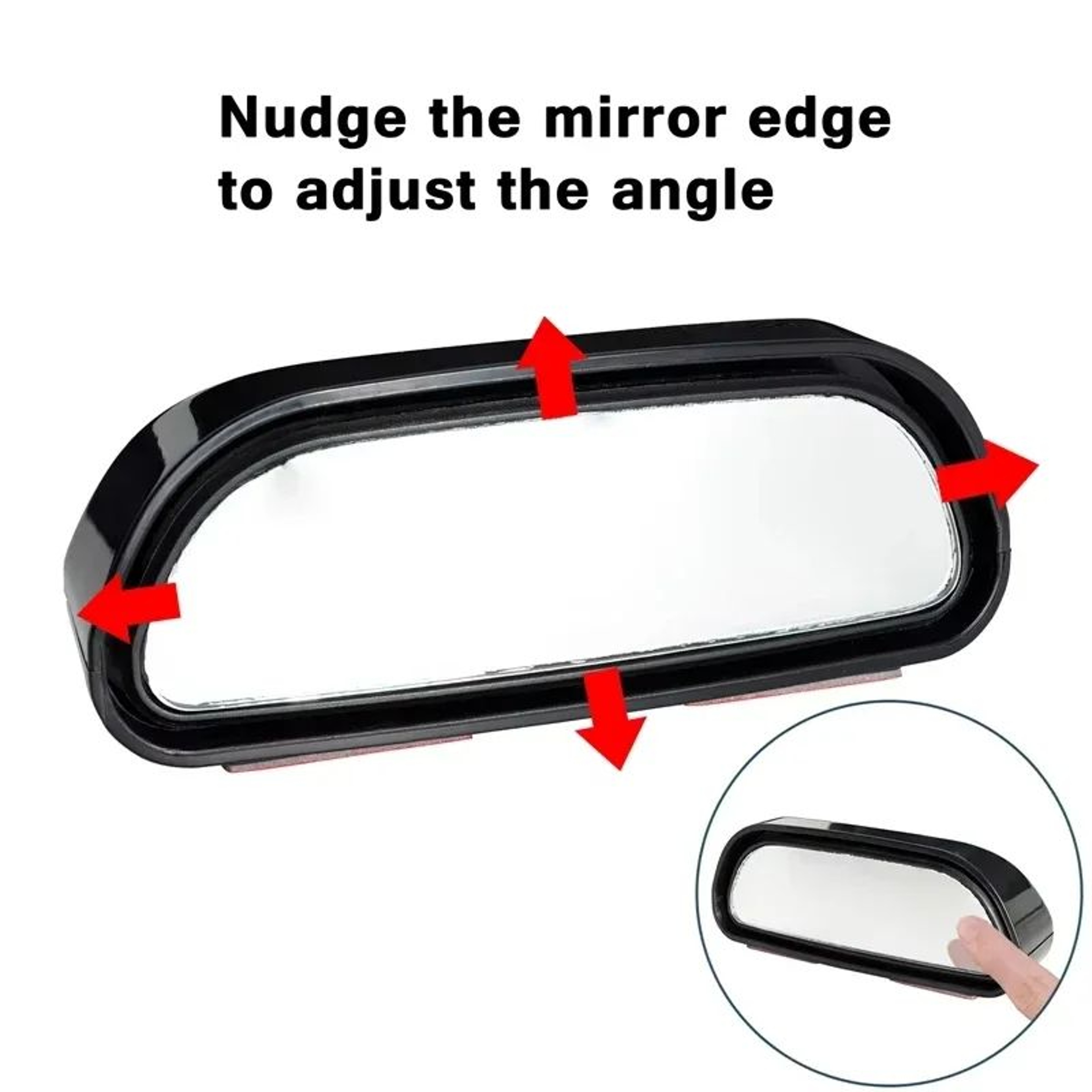 Adjustable Blind Spot Mirror Wide Angle Car Side Mirror Convex Rearview Mirror For Safer Driving 2