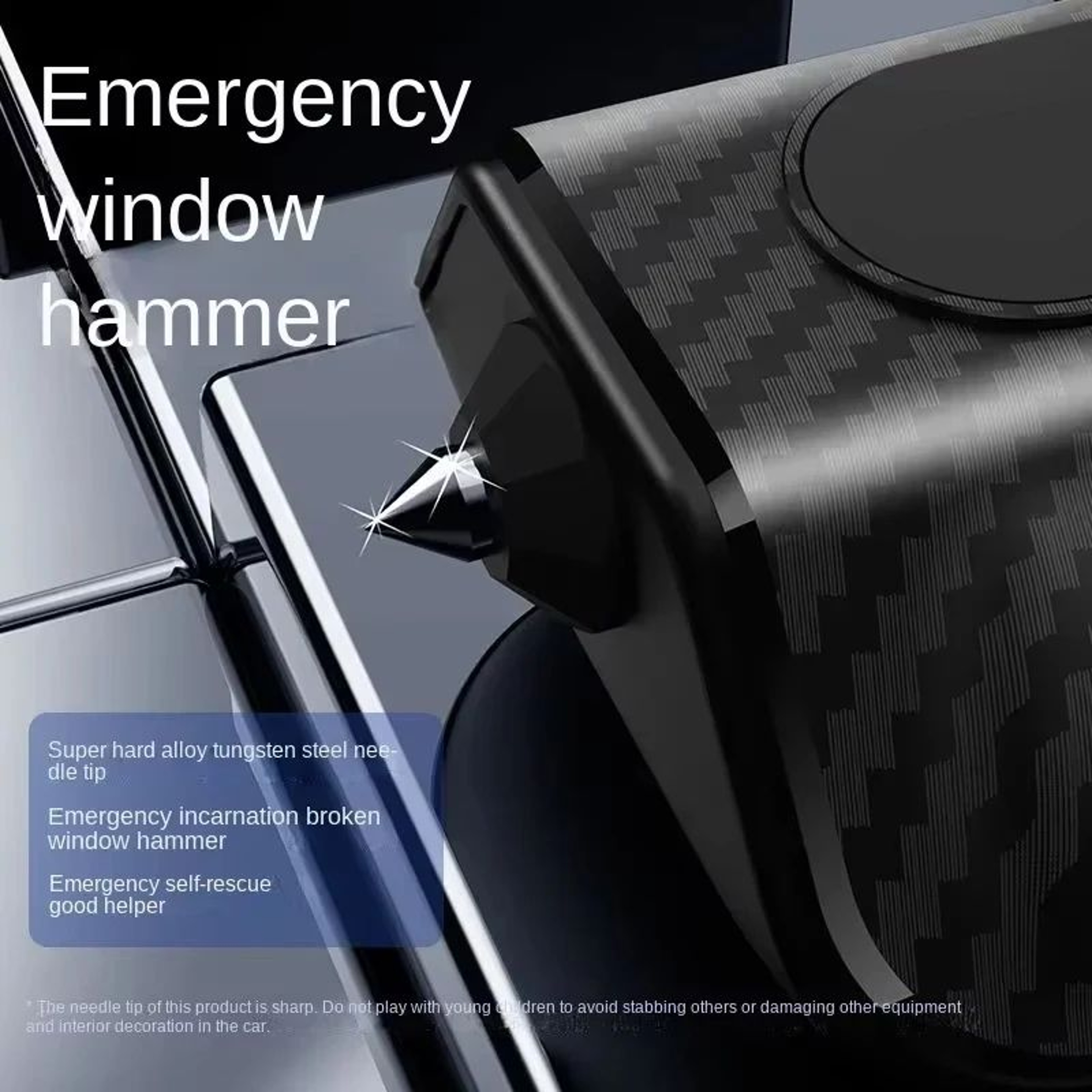 Emergency Temporary Parking Number Plate With Car Window Breaker And Hidden Contact Display 1