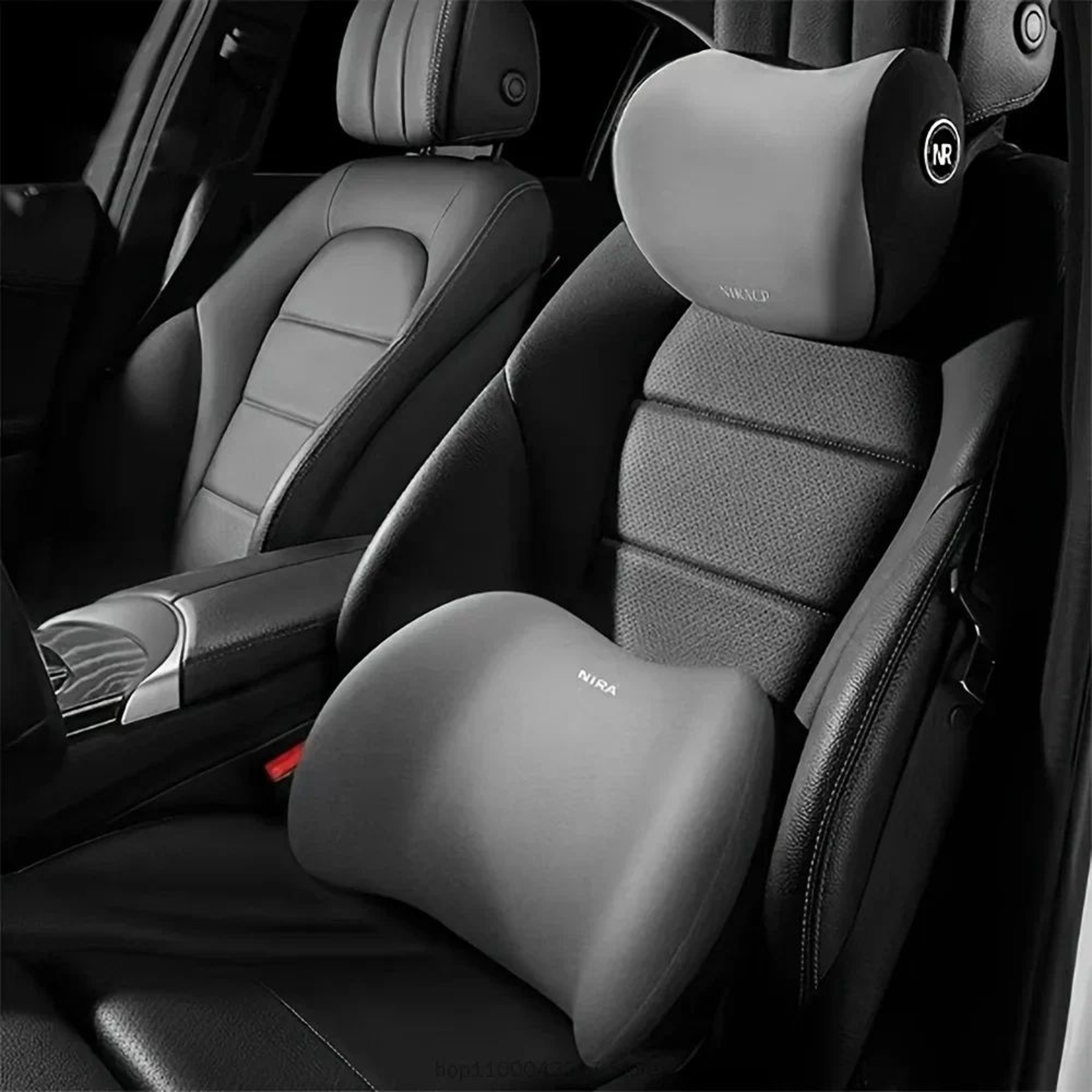 Universal Car Headrest Pillow Memory Foam Neck Support Pillow With Lumbar Back Cushion For All Seas 9