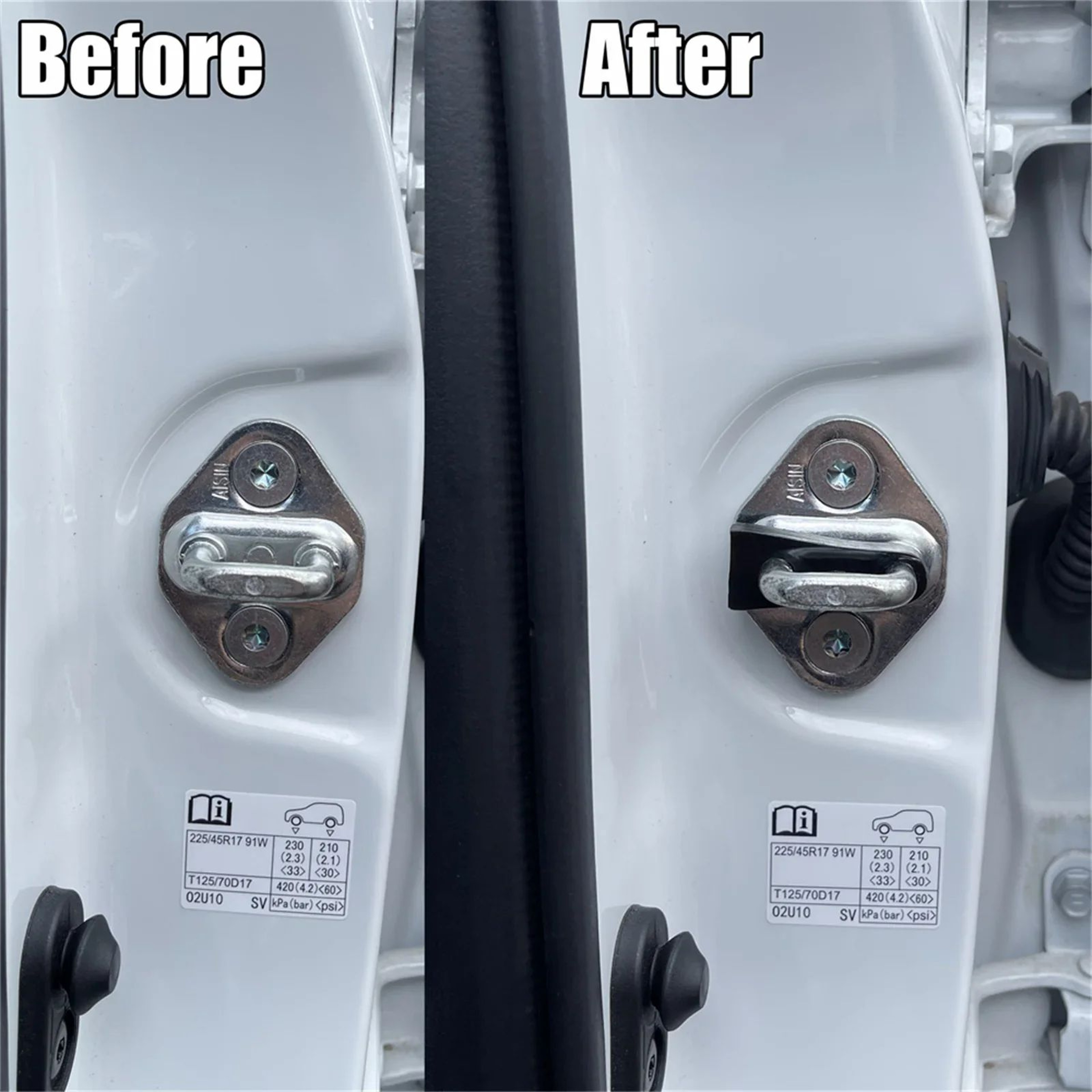 SilentGuard Universal Car Door Lock Protector Silicone Shock Absorber Pads 2