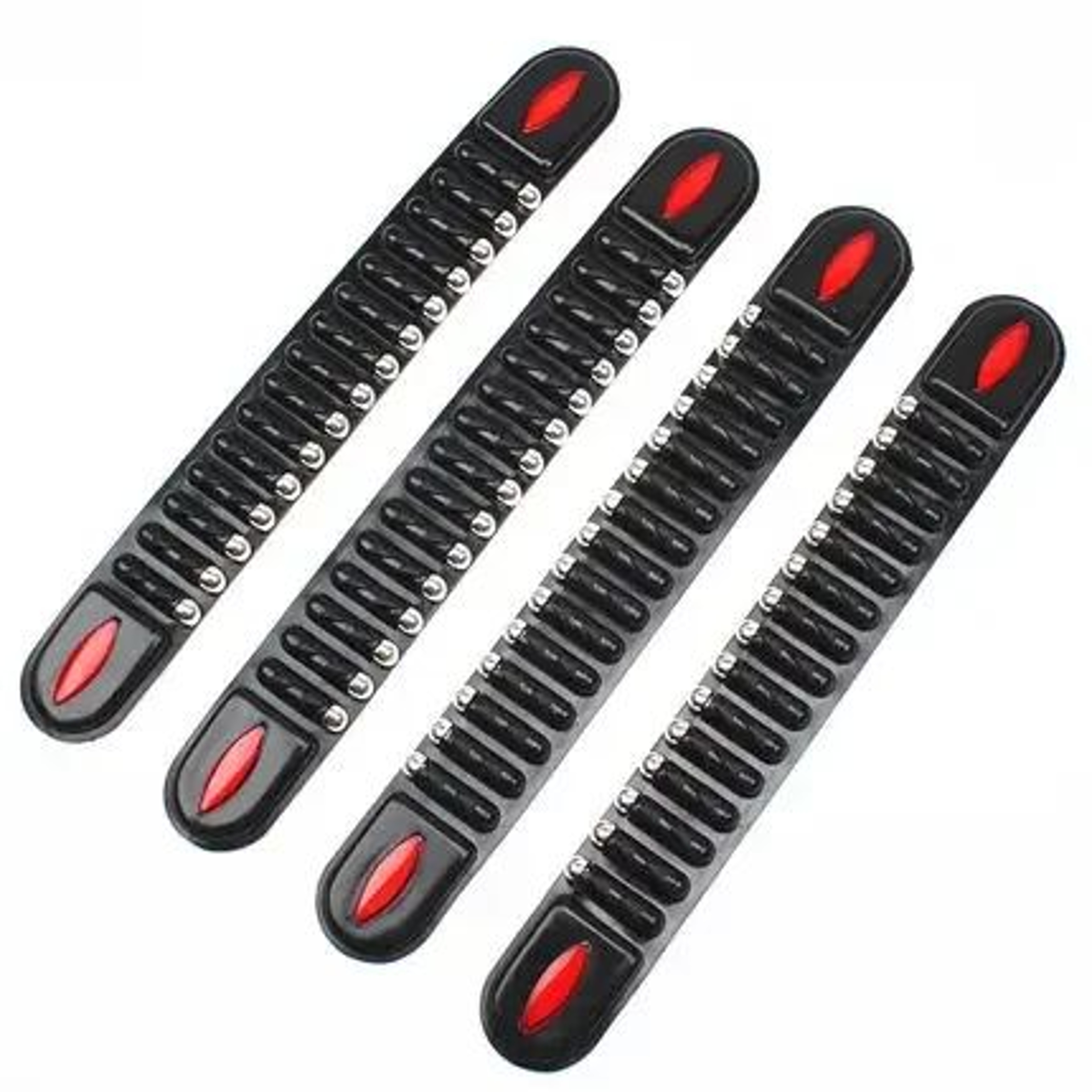 Universal Rubber Car Bumper Protector Strips 2 Pair Set Anti Collision Bumper Guards 7