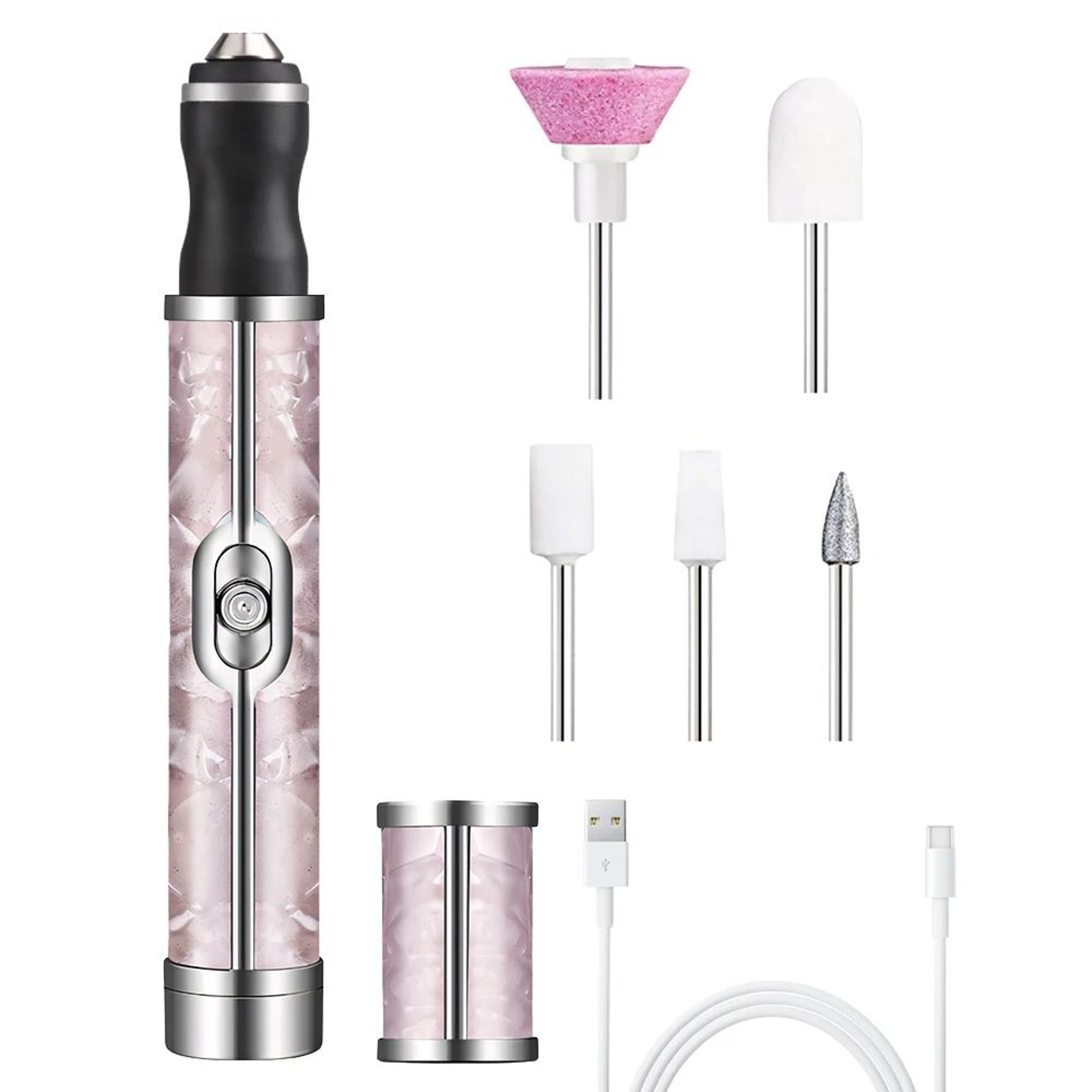 Professional Cordless Electric Nail Drill Kit With 5 Bits And 4 Speed Settings For Manicure And Ped 7