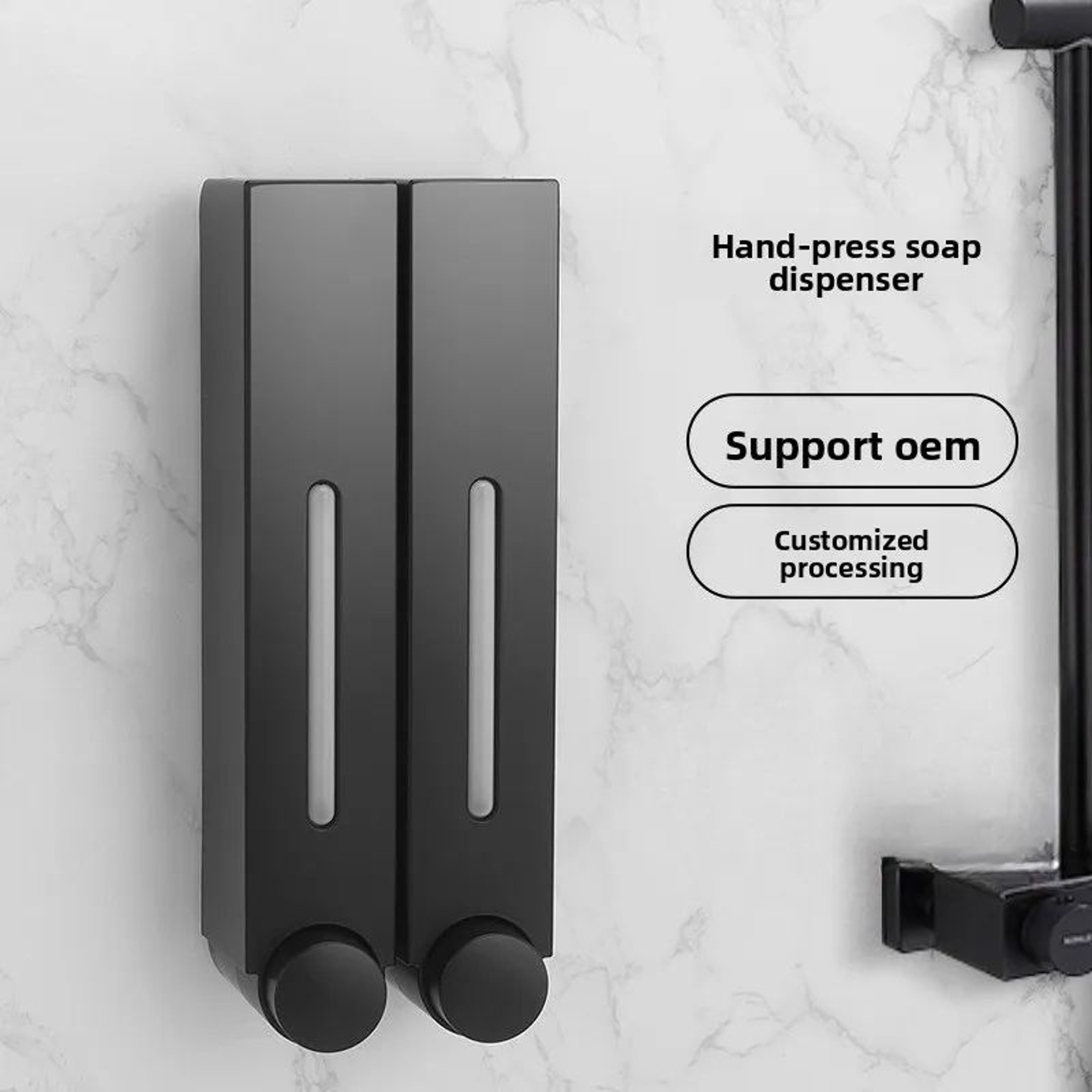 Wall Mounted Liquid Soap Dispenser Manual Pump For Bathroom Kitchen Shampoo And Lotion 0