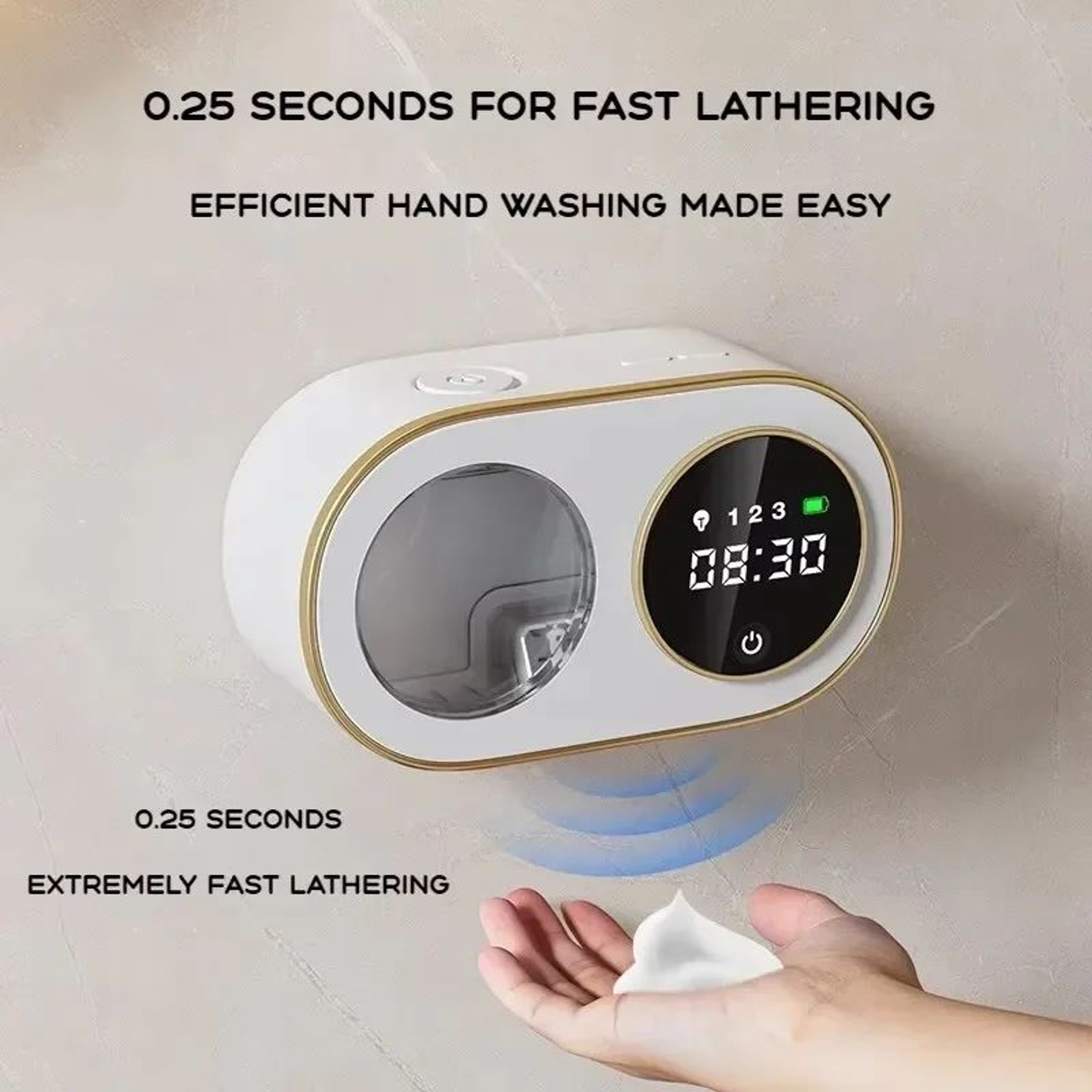 Automatic Soap Dispenser Wall Mounted Rechargeable Touchless Sensor Soap Dispenser With LED Display 0