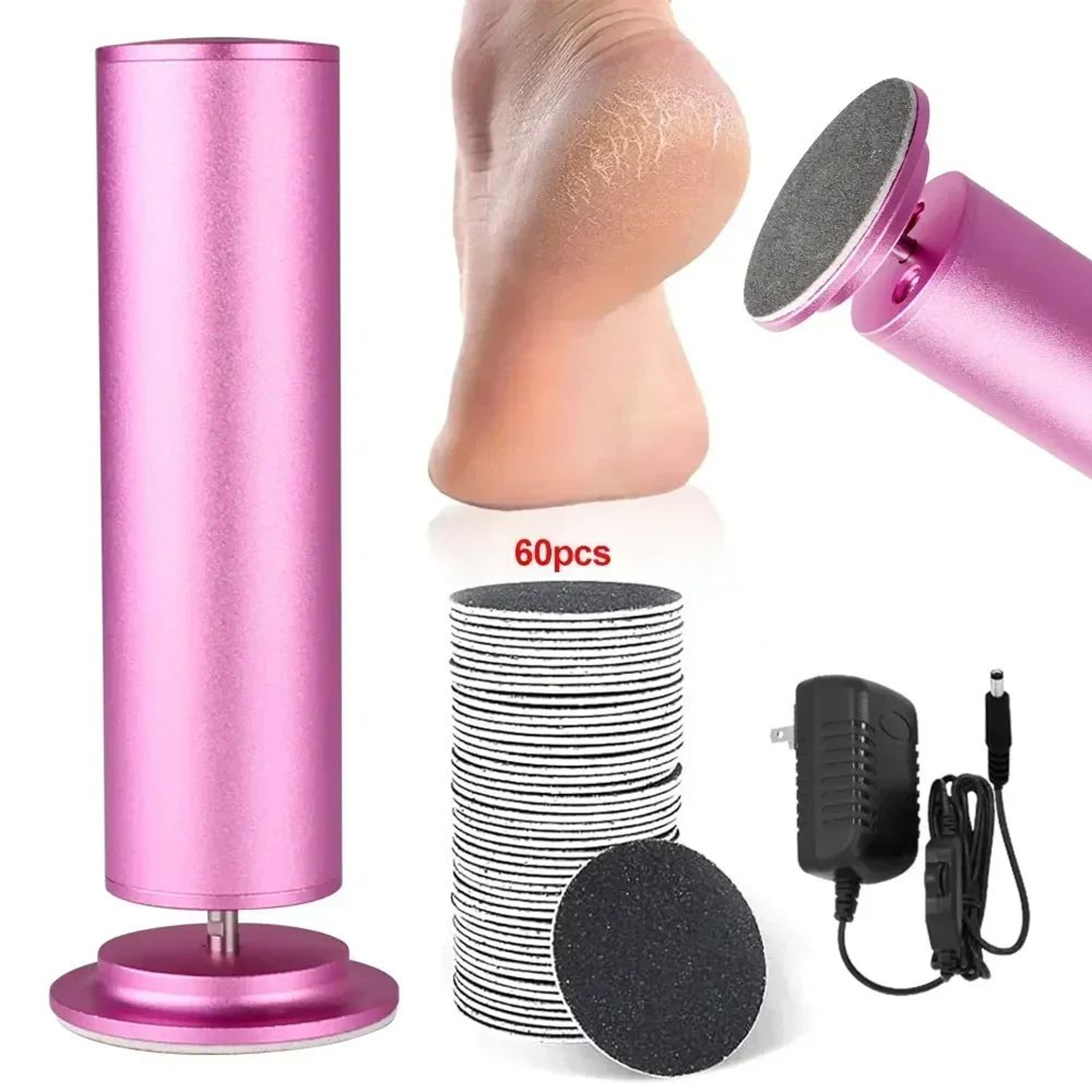 SmoothStep Electric Foot Callus Remover Pedicure Kit With Replacement Sandpaper 1