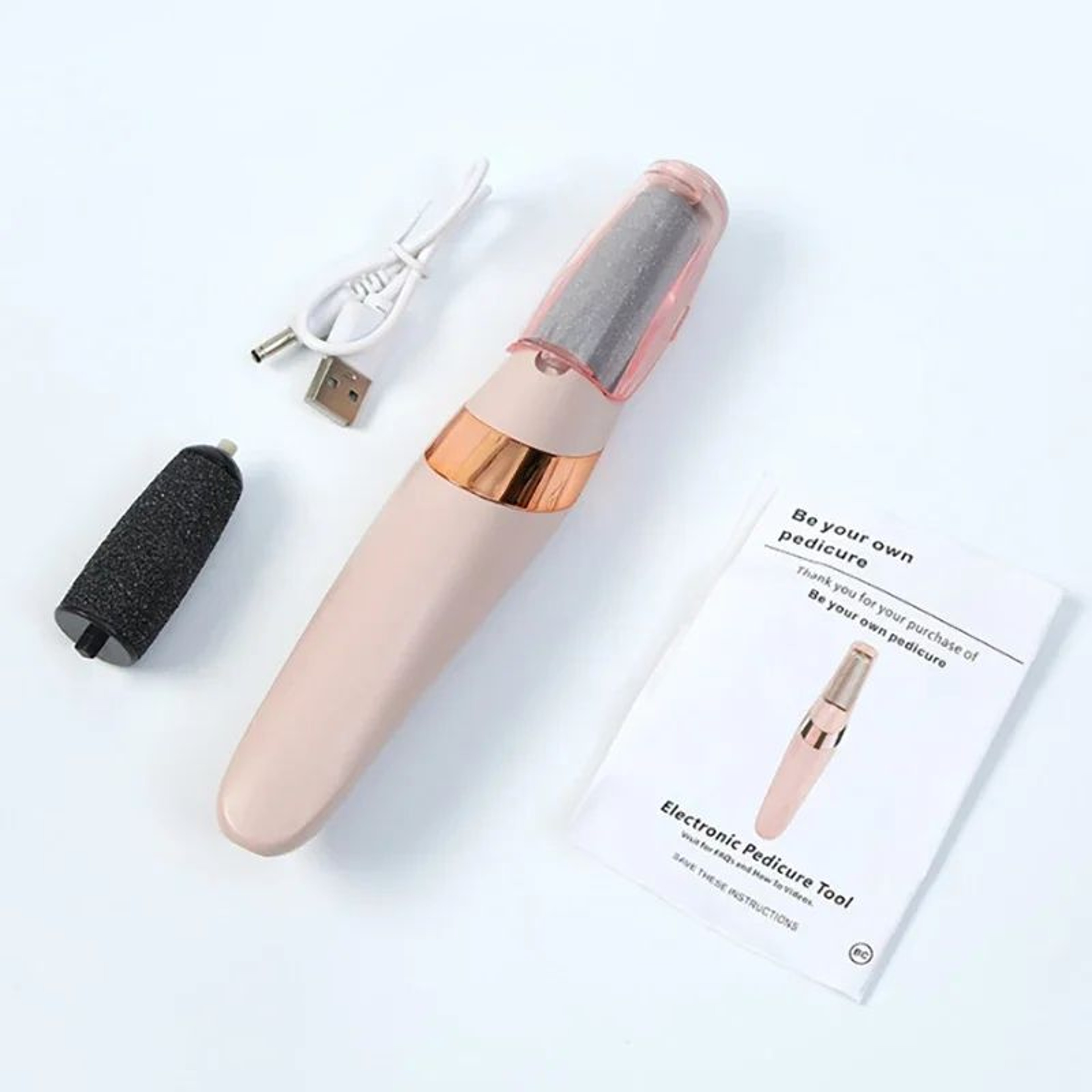 Pocket Rechargeable Electric Foot Grinder Callus Remover With 2 Speed Pedicure Tool 5
