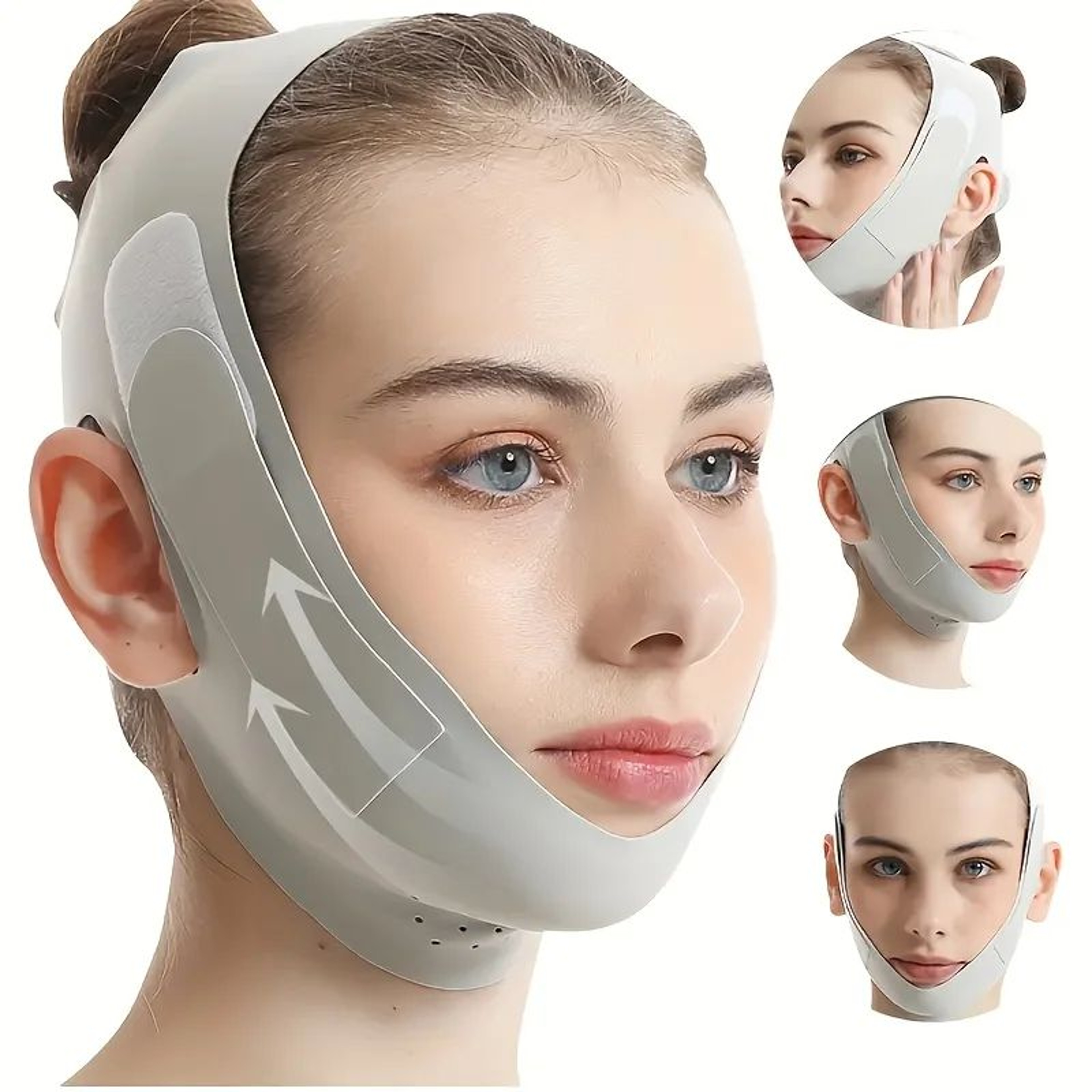 Graphene V Line Face Lifting Strap Adjustable Double Chin Reducer Face Slimming Band 7