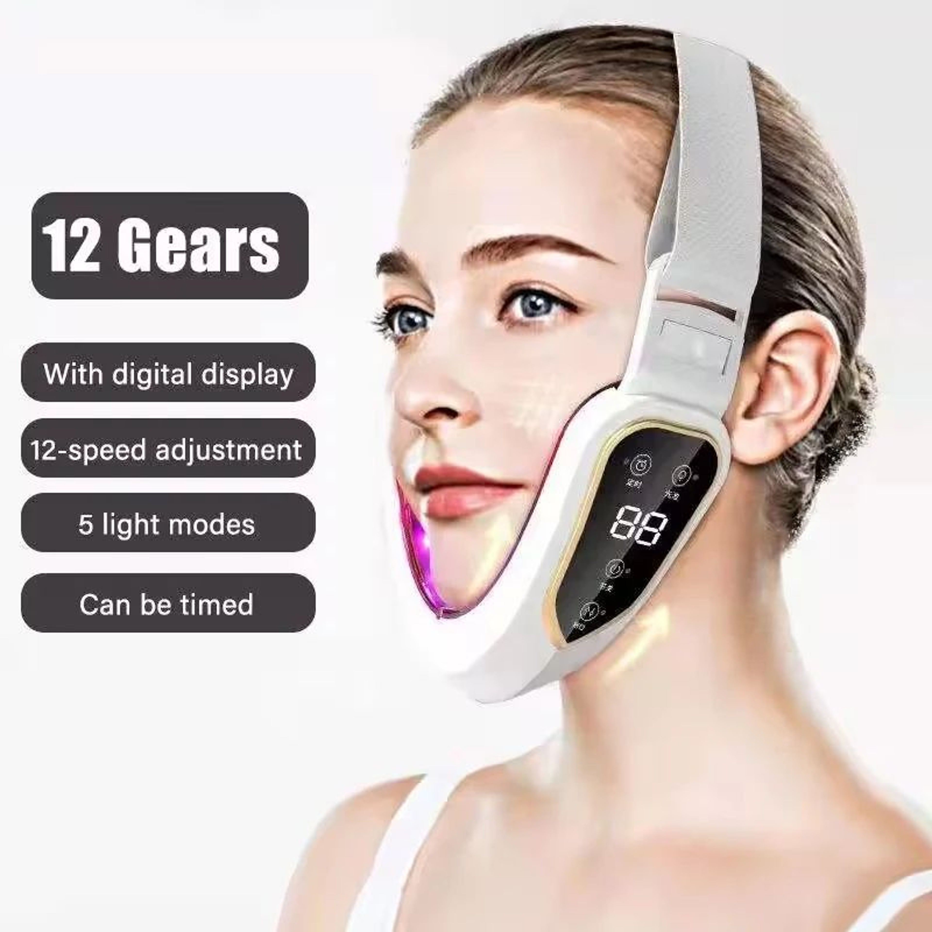 RadianceLift LED Face Massager V Face Lifting Device With Heat And Vibration 0
