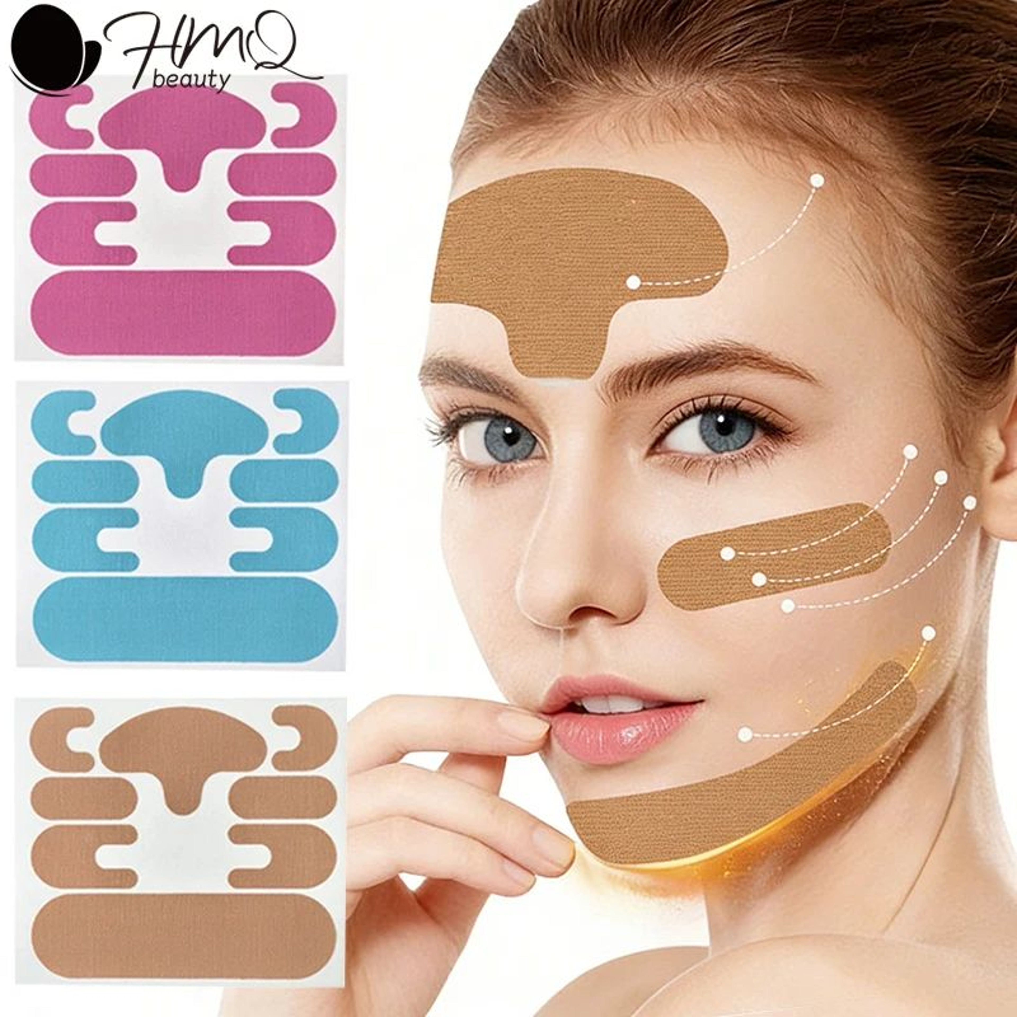 SmoothLift Reusable Wrinkle Patches 32 Piece Silicone Face And Neck Care Set 0