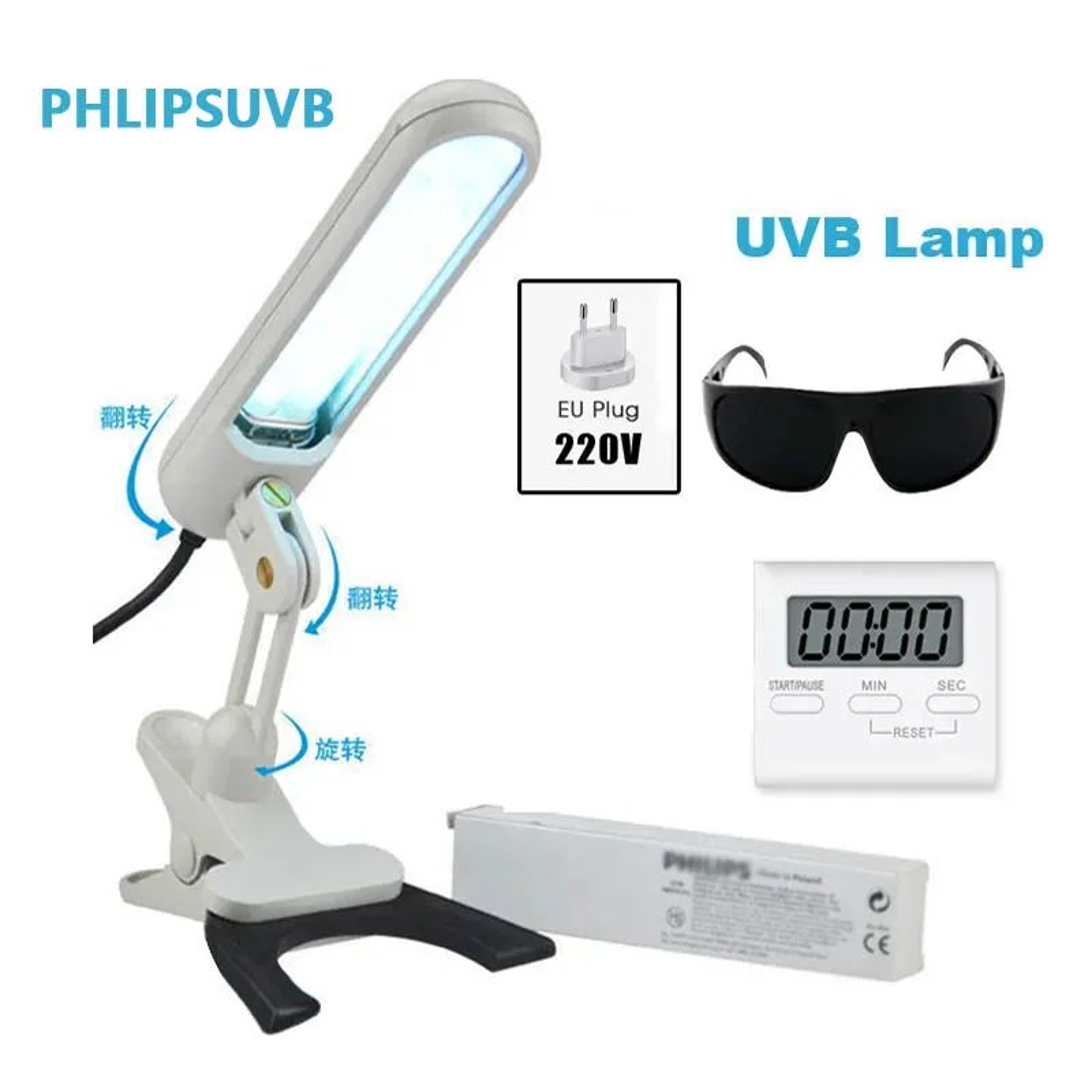 Narrow Band 311nm UVB Light Therapy Lamp For Home Skin Care Support 8