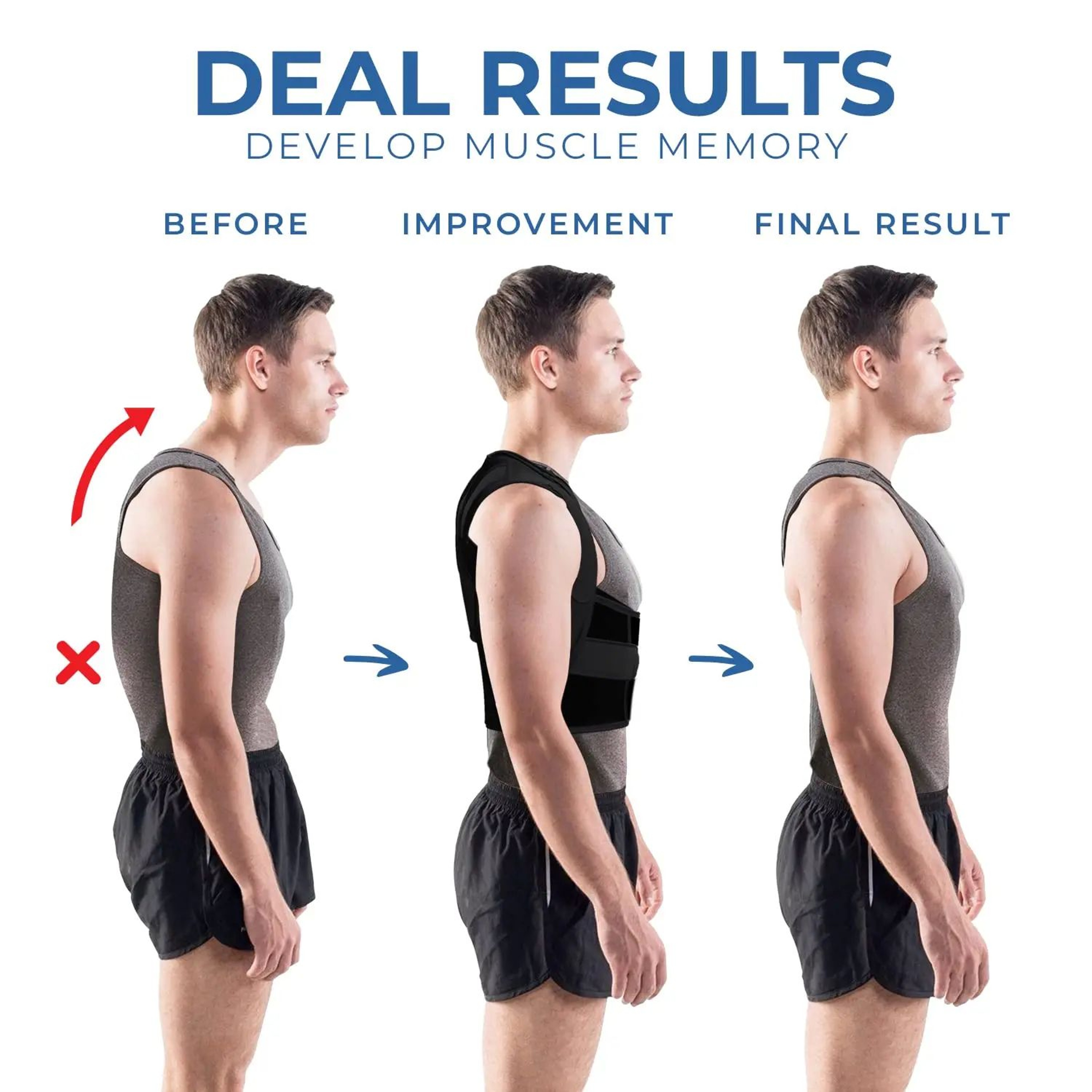 Full Back Posture Corrector With Lumbar Support Adjustable Back Brace For Men 3